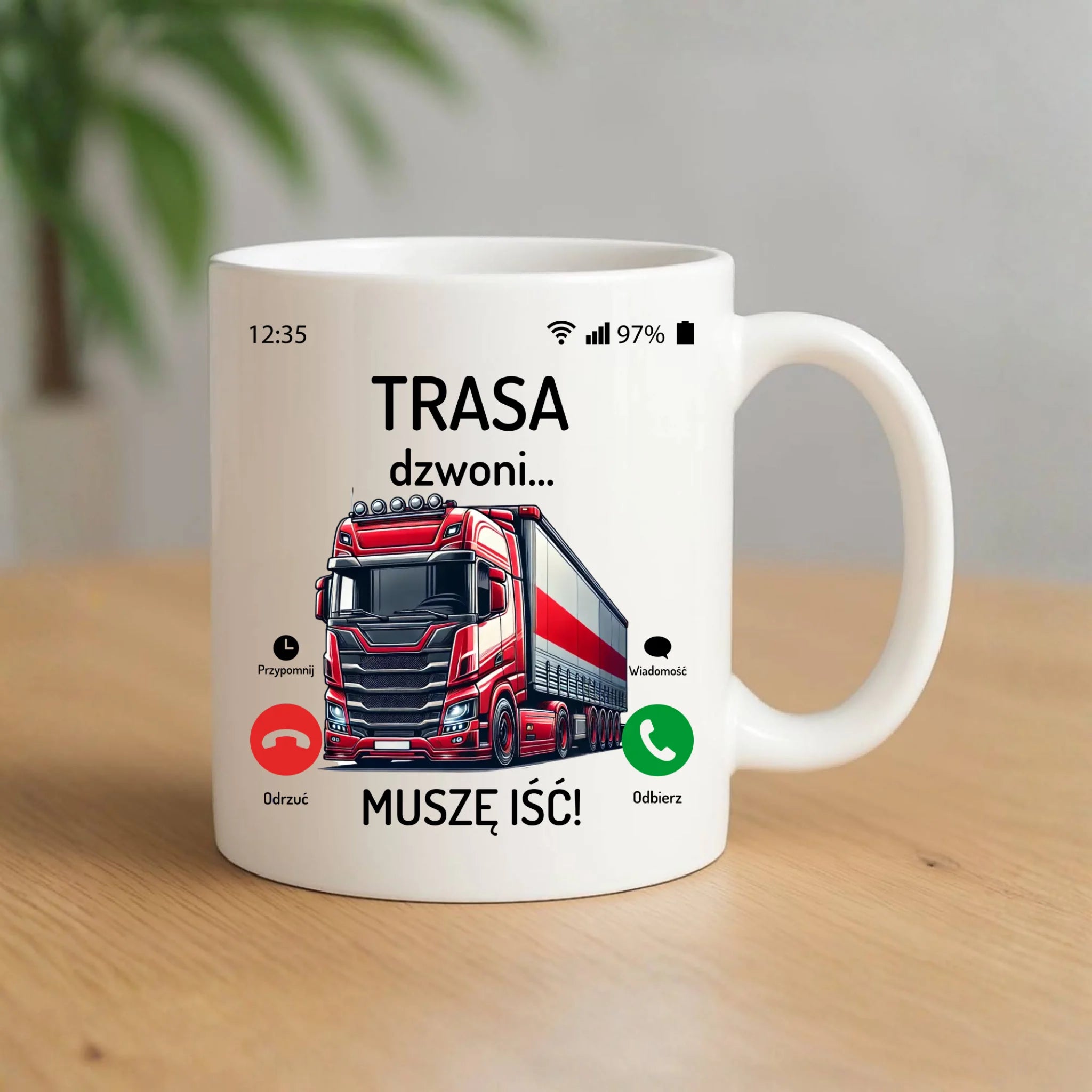 Kubek dla zawodowego kierowcy - Trasa dzwoni muszę iść ZKT03 - StoryCups.pl
