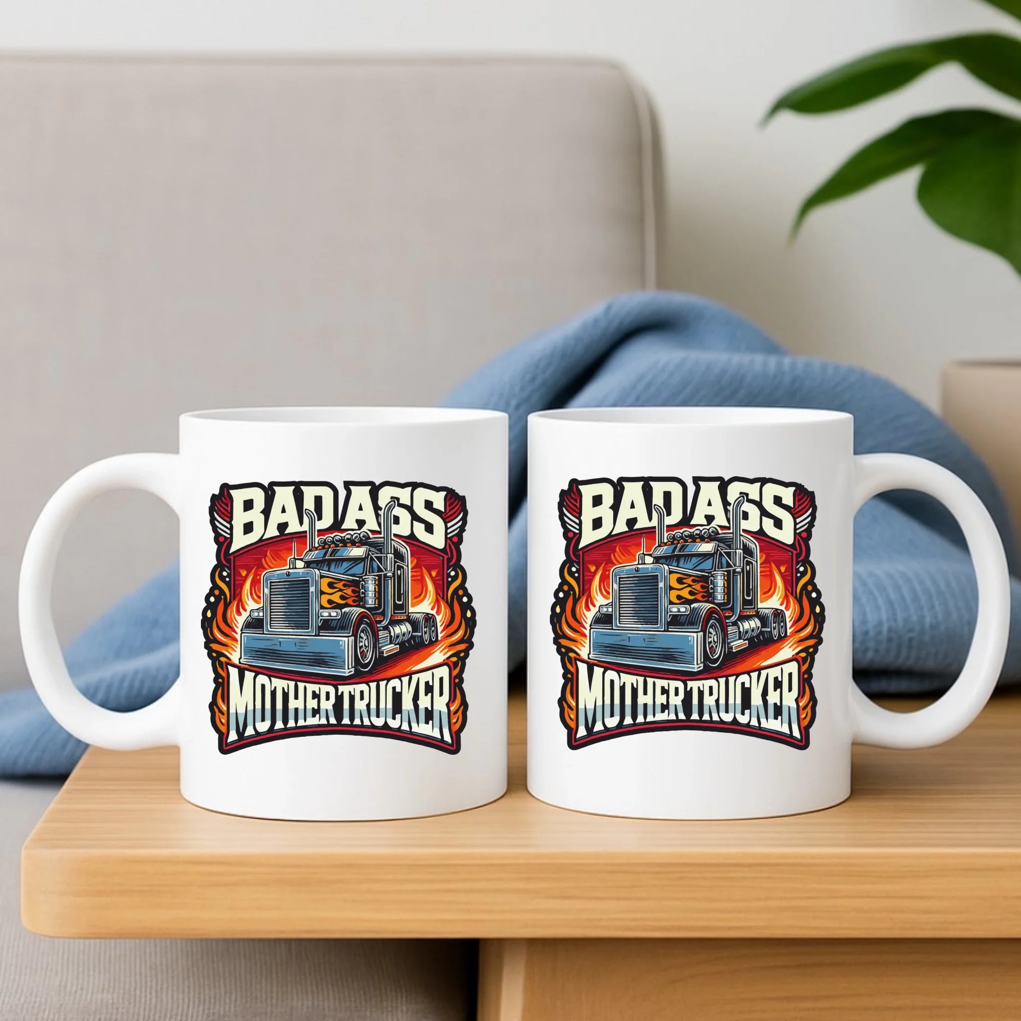 Kubek dla kierowcy tira - Badass Mother Trucker ZKT04 - StoryCups.pl