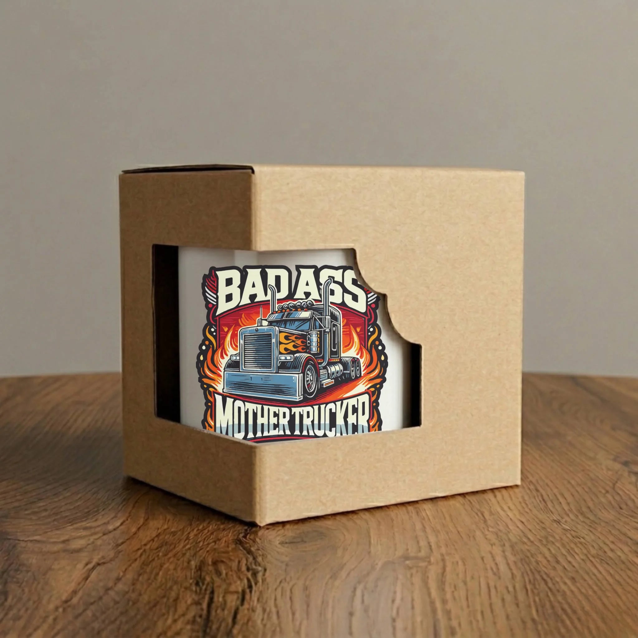 Kubek dla kierowcy tira - Badass Mother Trucker ZKT04 - StoryCups.pl