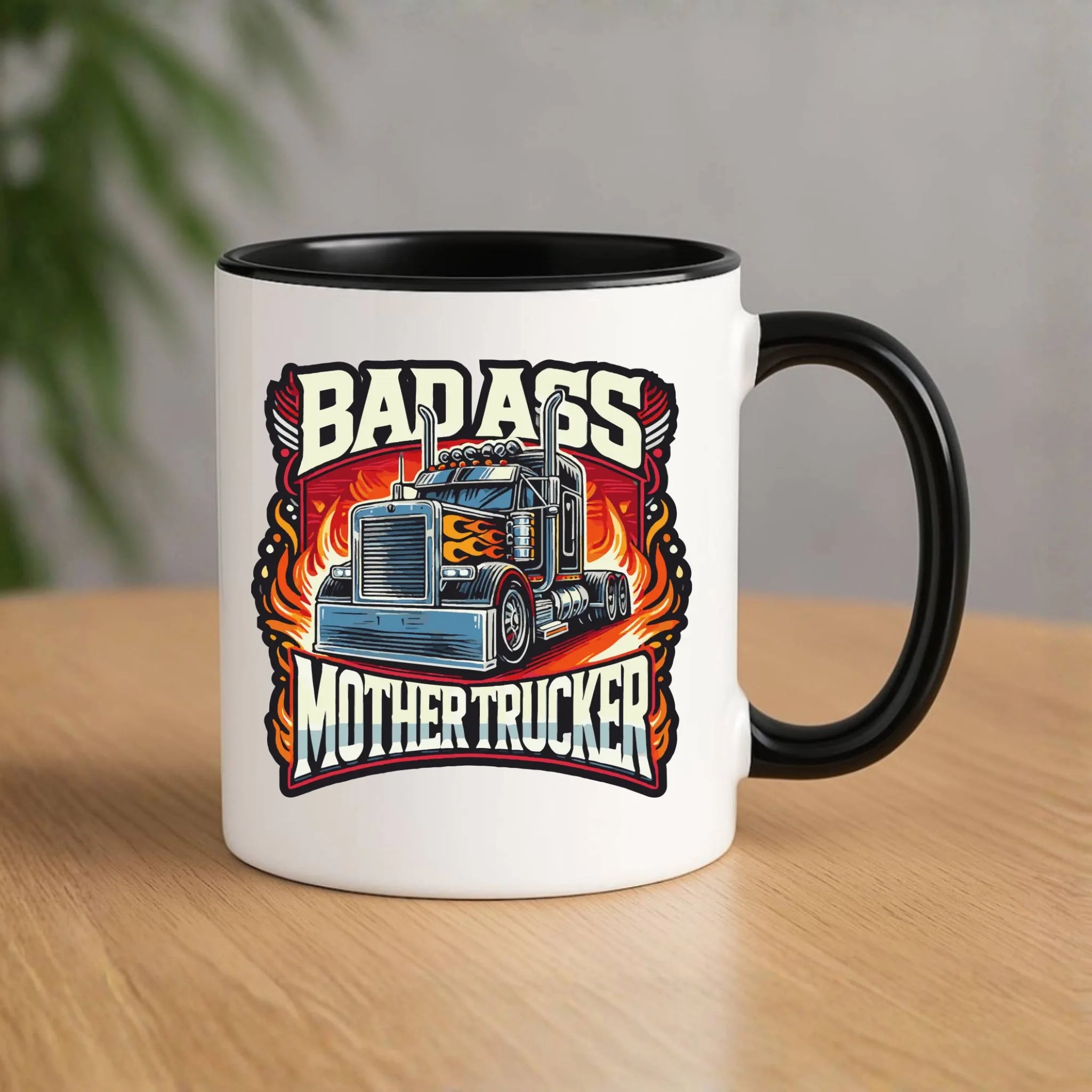 Kubek dla kierowcy tira - Badass Mother Trucker ZKT04 - StoryCups.pl
