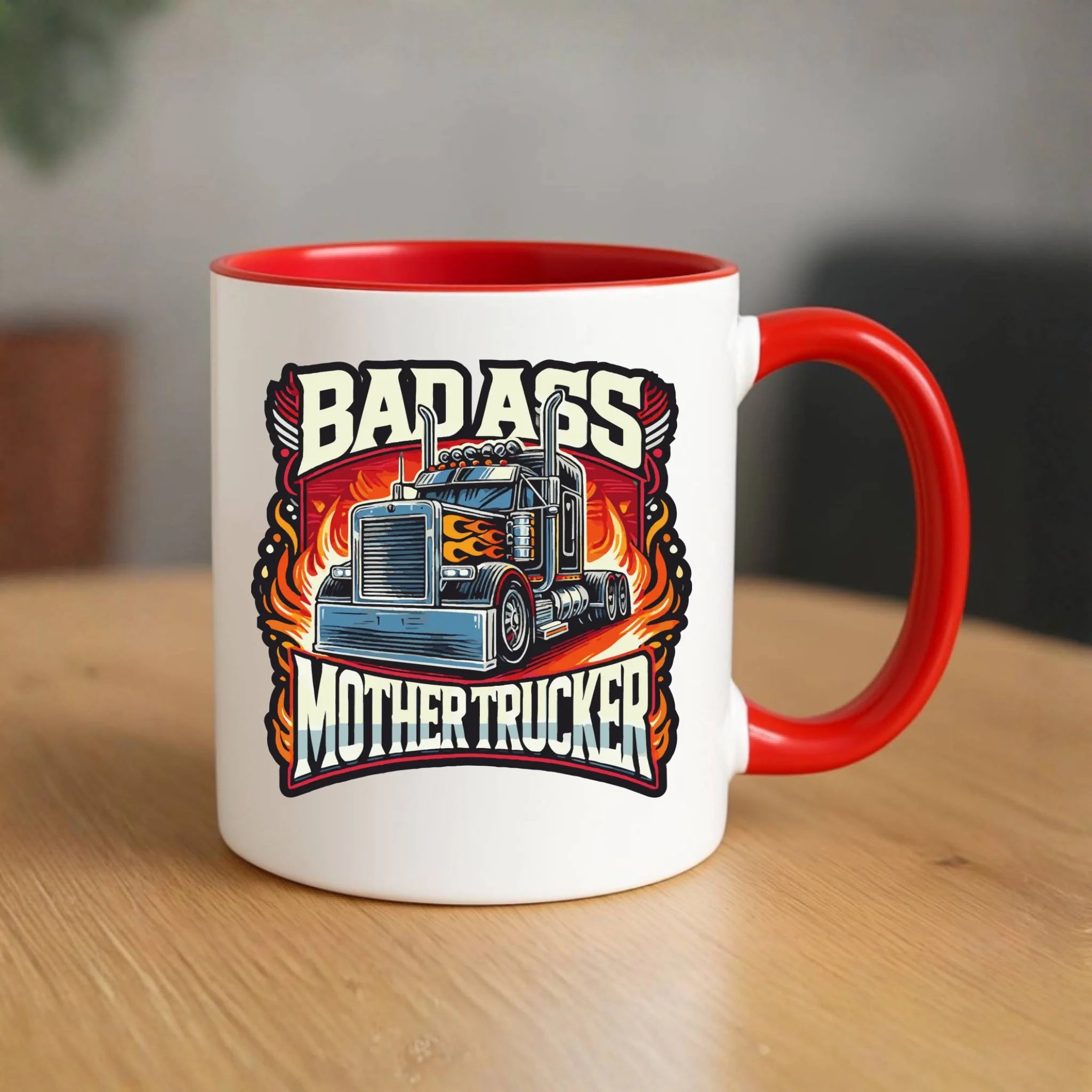 Kubek dla kierowcy tira - Badass Mother Trucker ZKT04 - StoryCups.pl