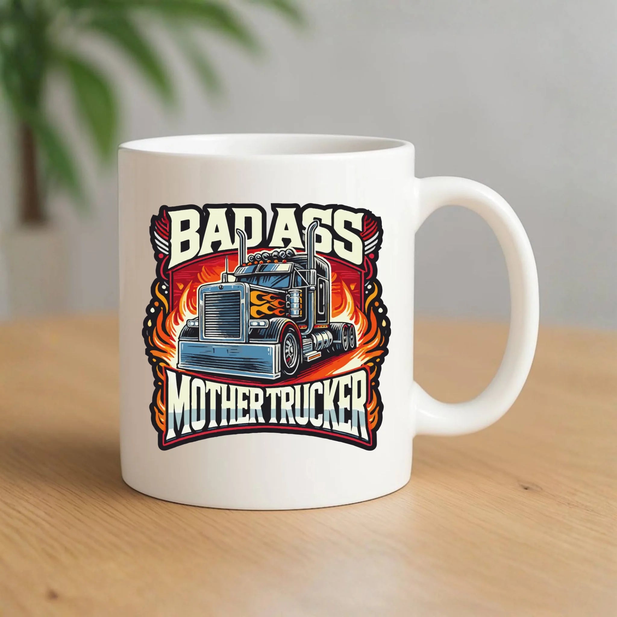 Kubek dla kierowcy tira - Badass Mother Trucker ZKT04 - StoryCups.pl