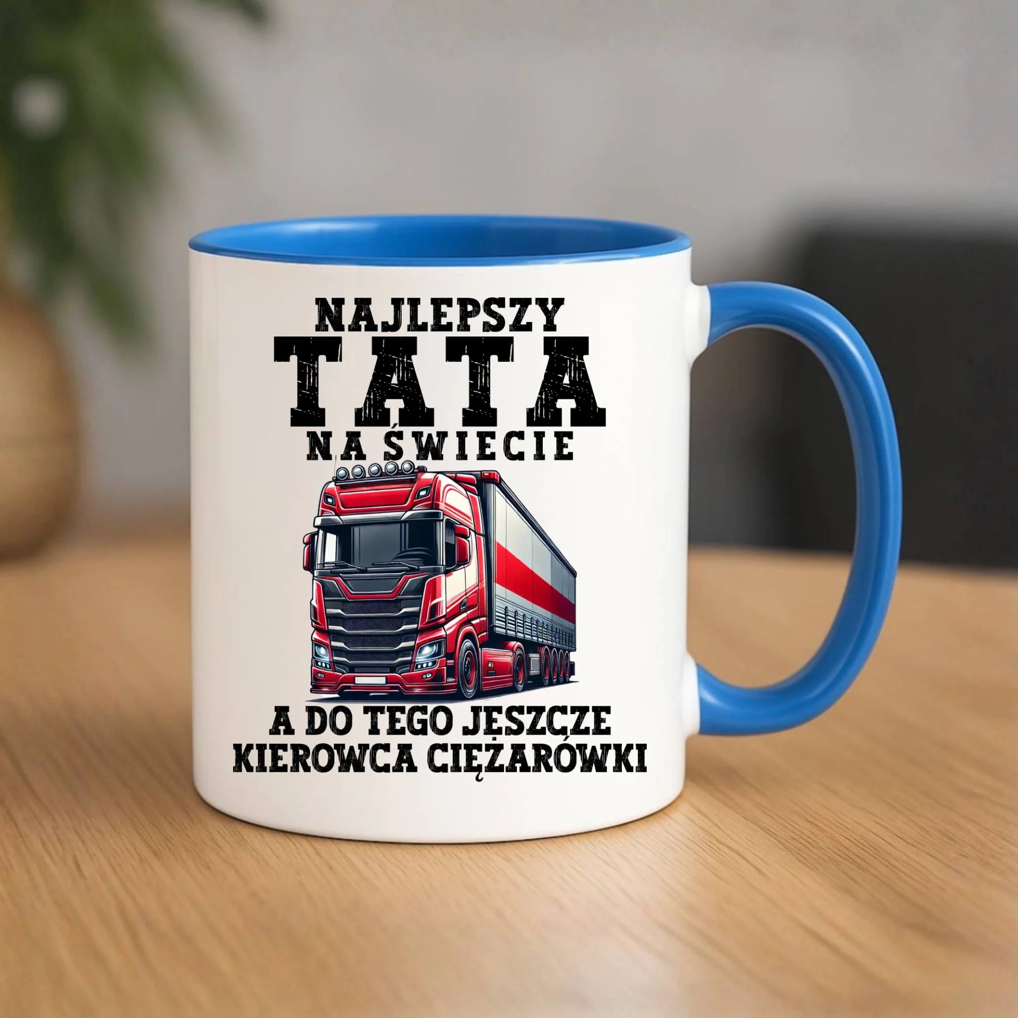 Kubek dla taty - Najlepszy tata, a do tego kierowca ciężarówki DT84 - StoryCups.pl