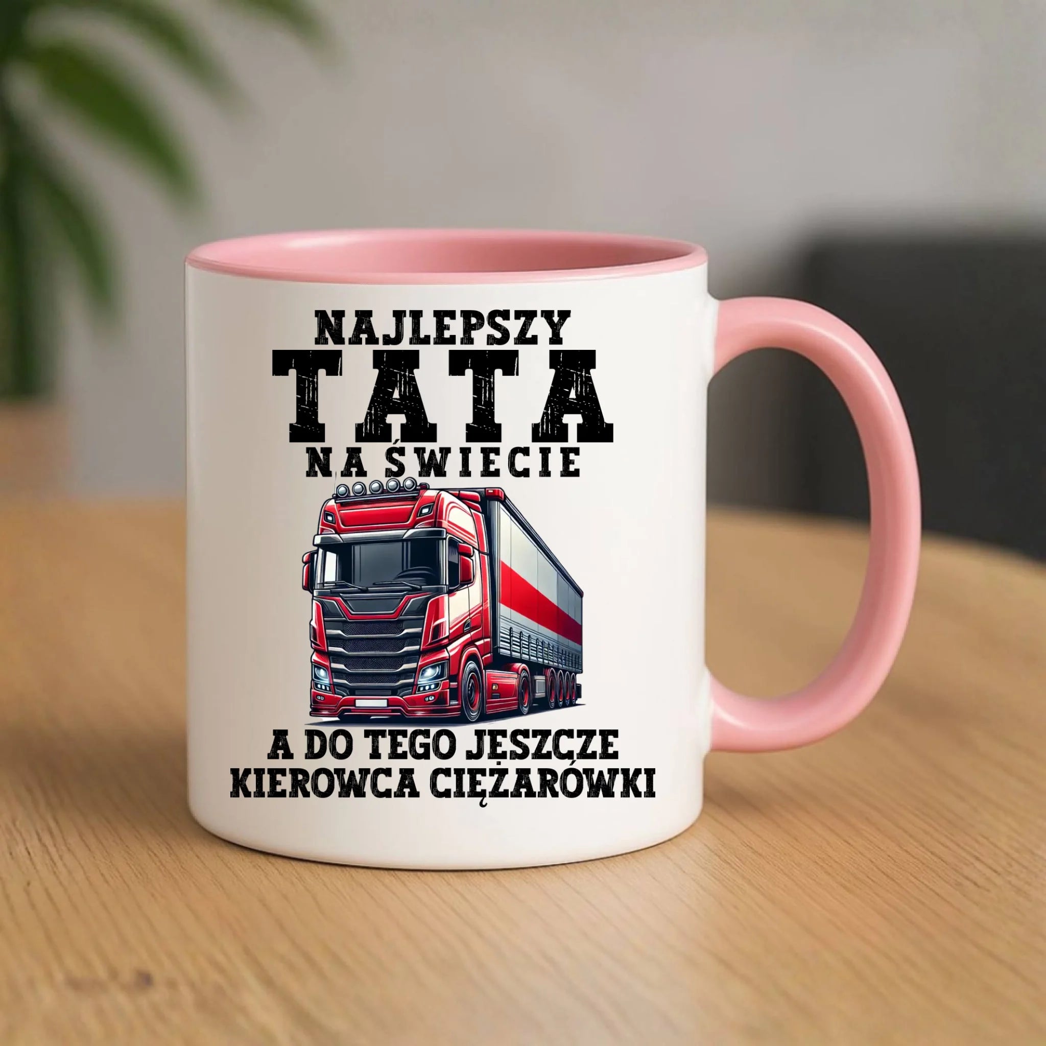 Kubek dla taty - Najlepszy tata, a do tego kierowca ciężarówki DT84 - StoryCups.pl