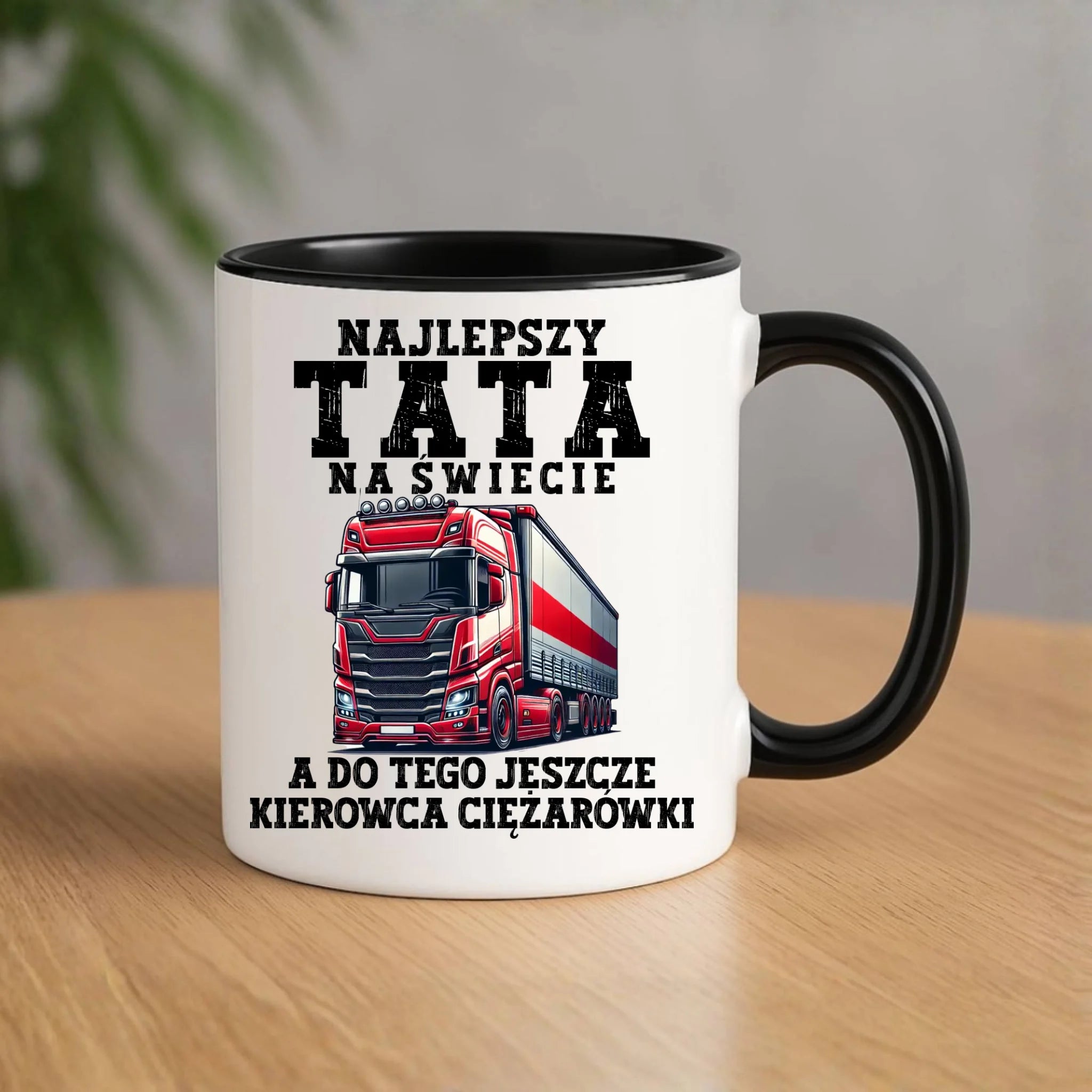 Kubek dla taty - Najlepszy tata, a do tego kierowca ciężarówki DT84 - StoryCups.pl