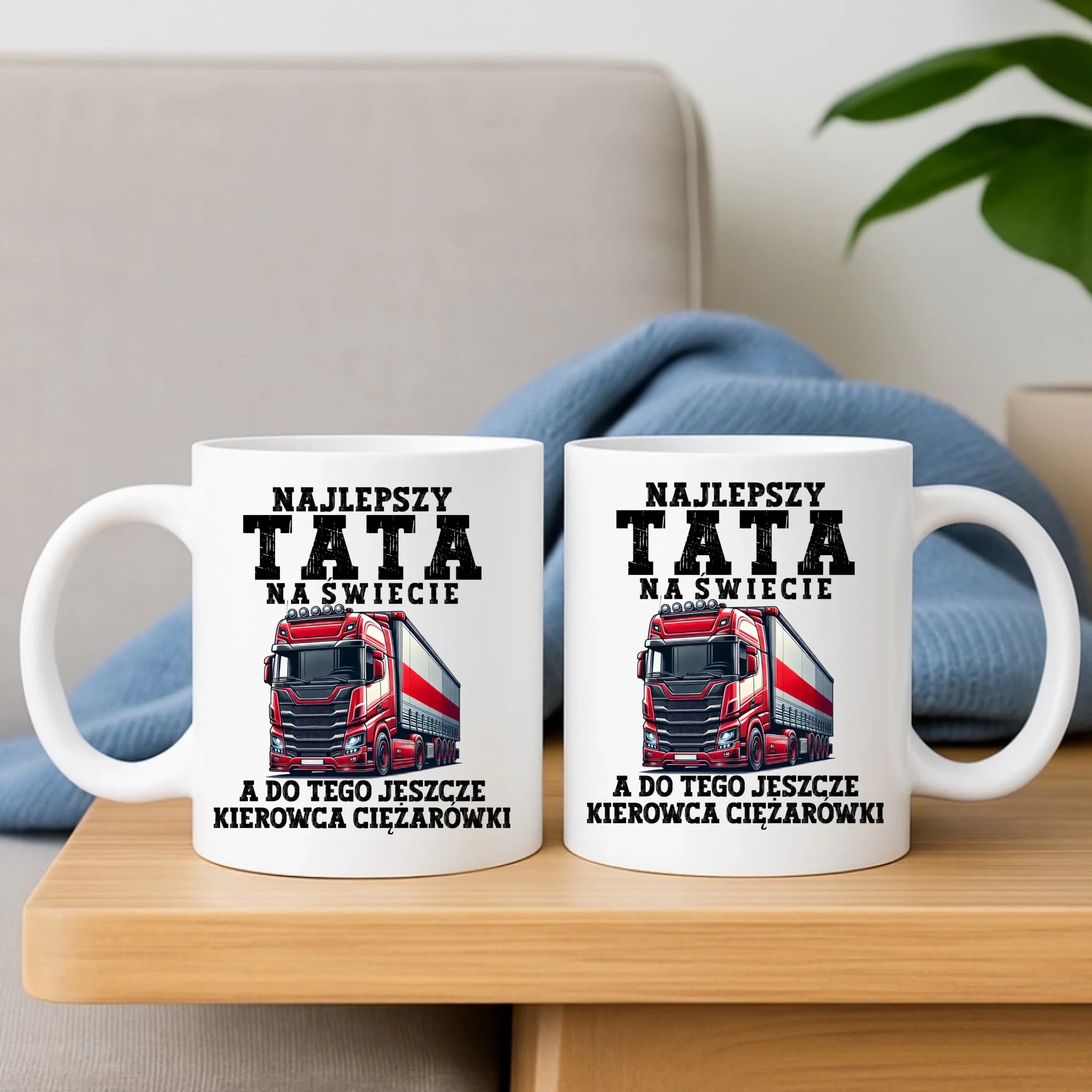 Kubek dla taty - Najlepszy tata, a do tego kierowca ciężarówki DT84 - StoryCups.pl