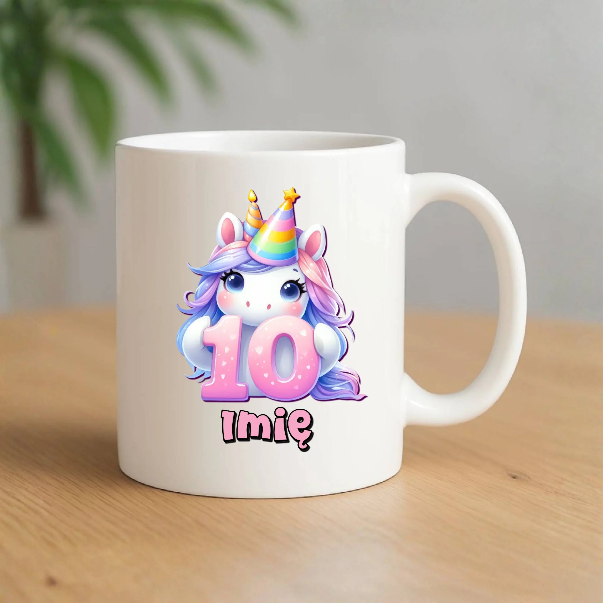 Jednorożec | Kubek na 10. urodziny dla dziewczynki U54 - StoryCups.pl