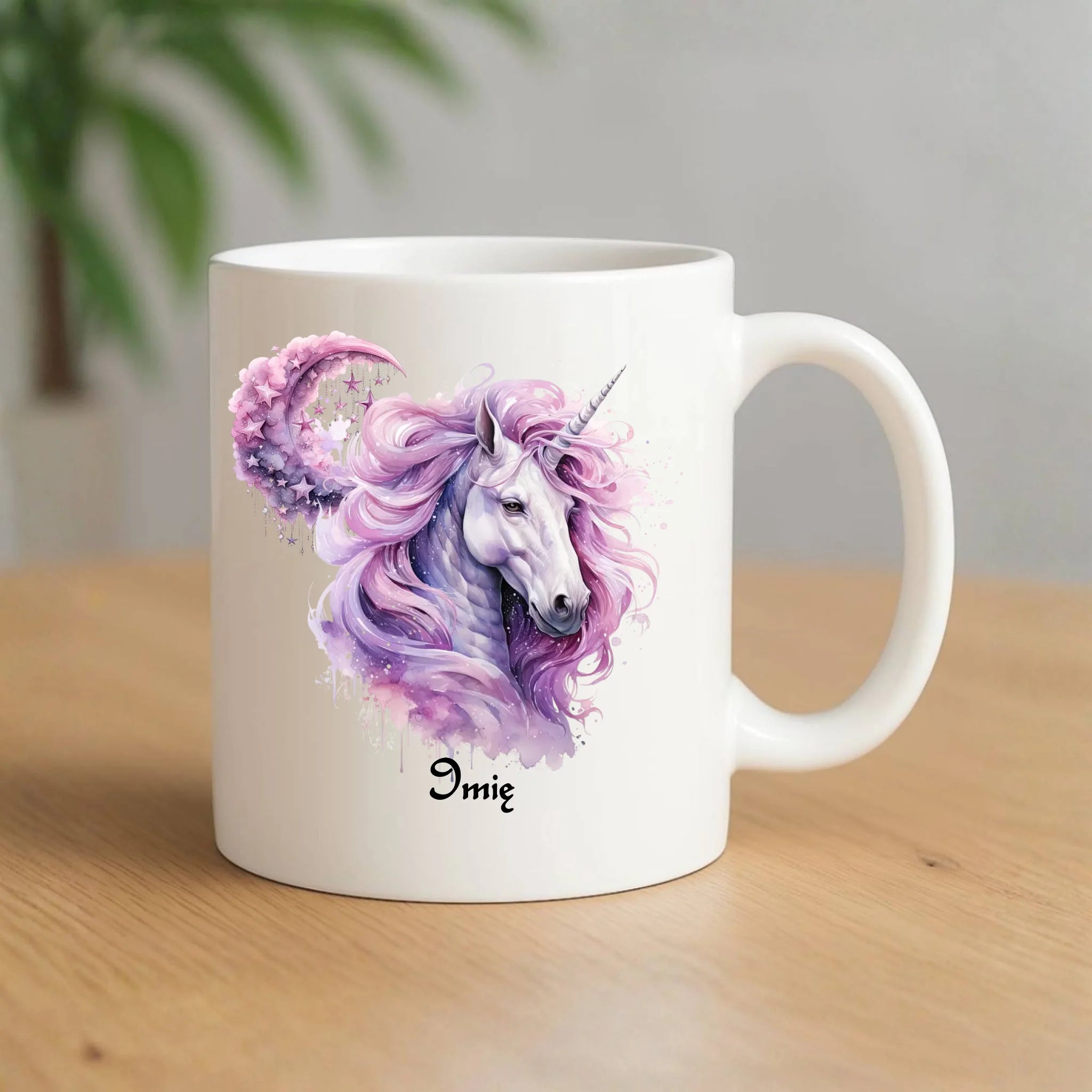Różowy jednorożec | Personalizowany kubek DD15