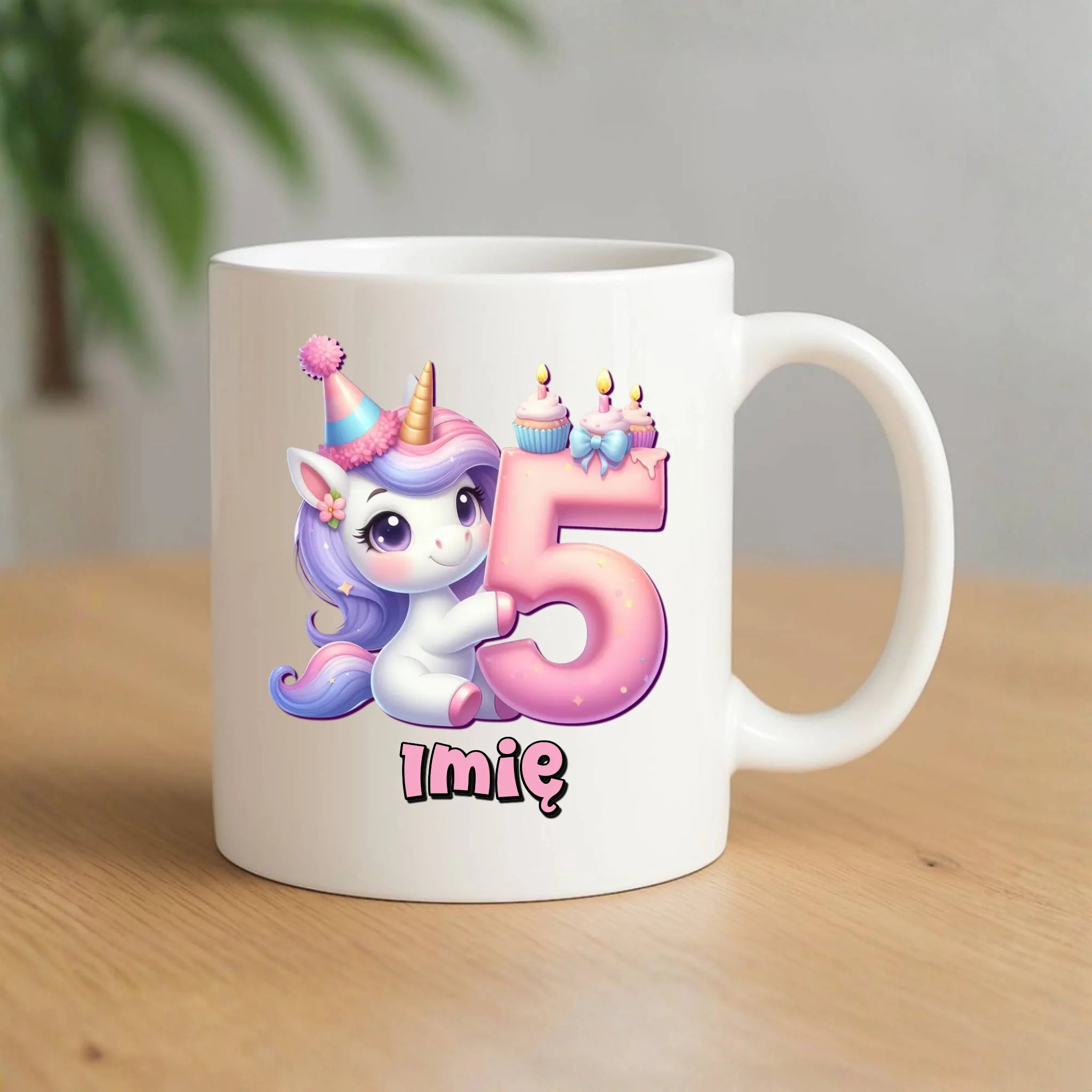 Jednorożec | Kubek na 5. urodziny dla dziewczynki U49 - StoryCups.pl
