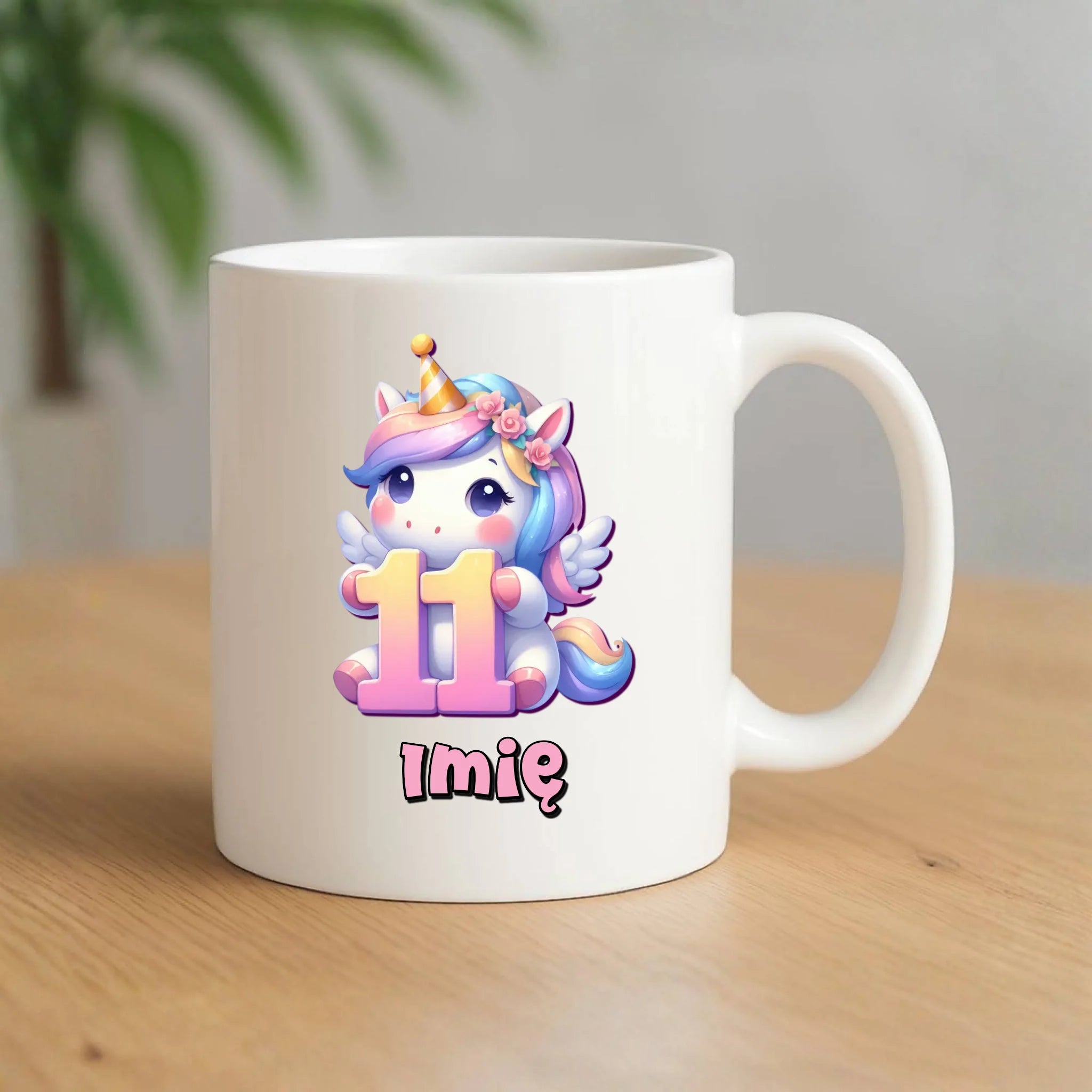 Jednorożec | Kubek na 11. urodziny dla dziewczynki U55 - StoryCups.pl