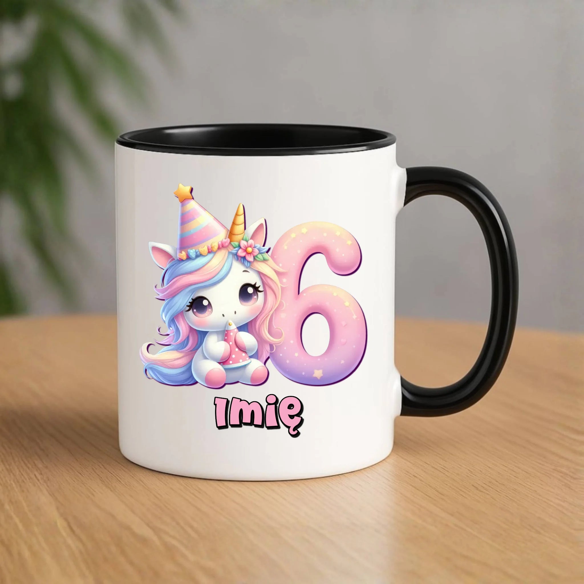 Jednorożec | Kubek na 6. urodziny dla dziewczynki U50 - StoryCups.pl