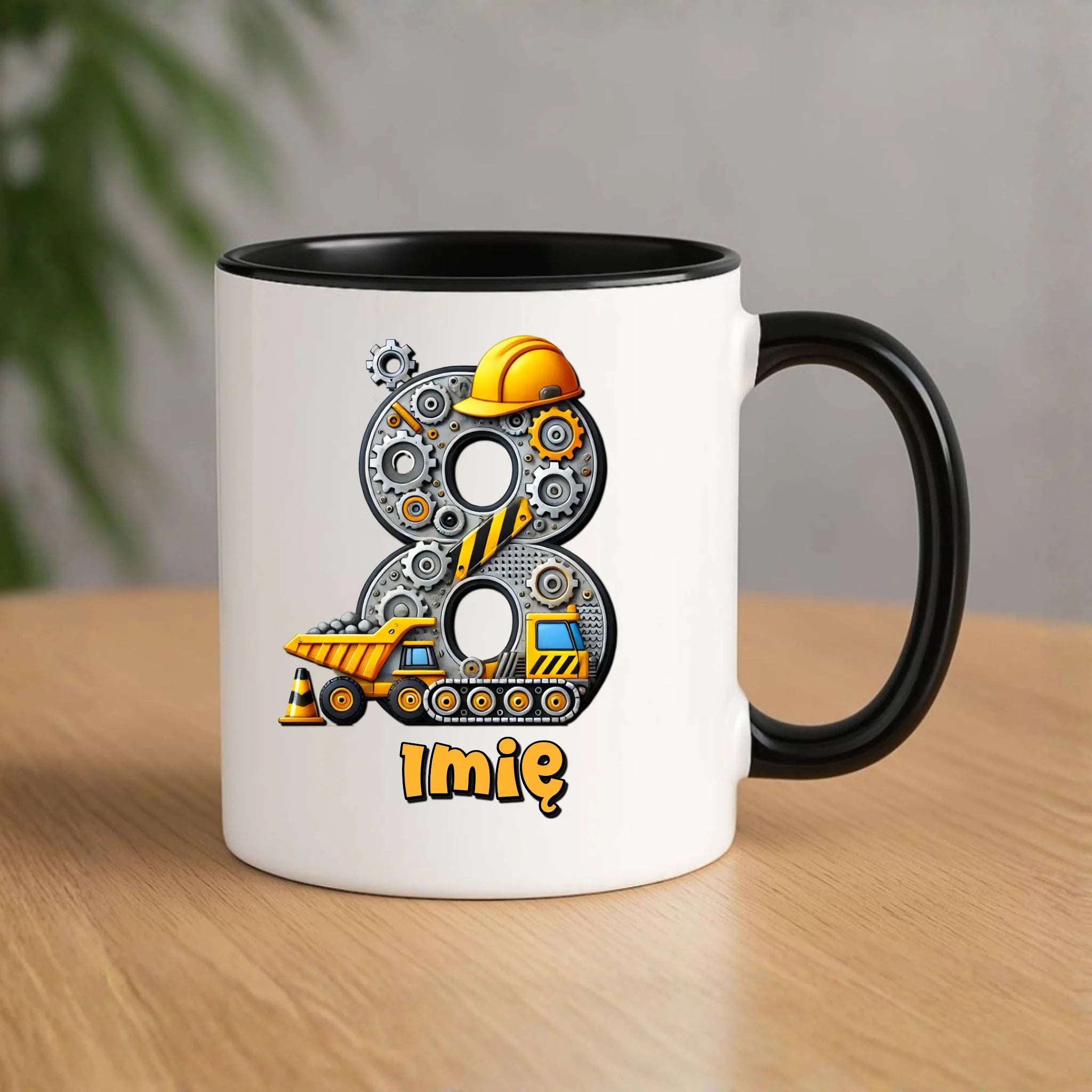 Koparka, konstrukcja | Kubek na 8. urodziny dla chłopca U42 - StoryCups.pl