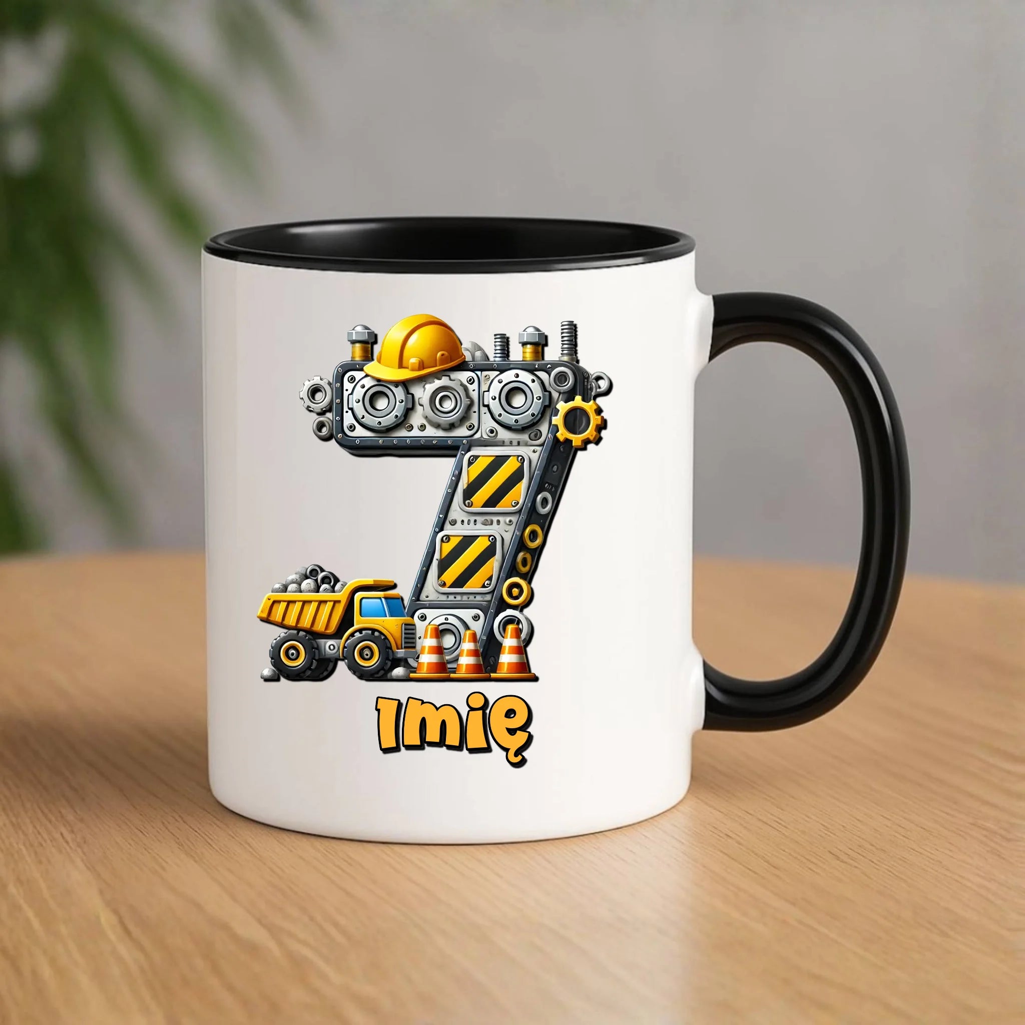 Koparka, konstrukcja | Kubek na 7. urodziny dla chłopca U41 - StoryCups.pl