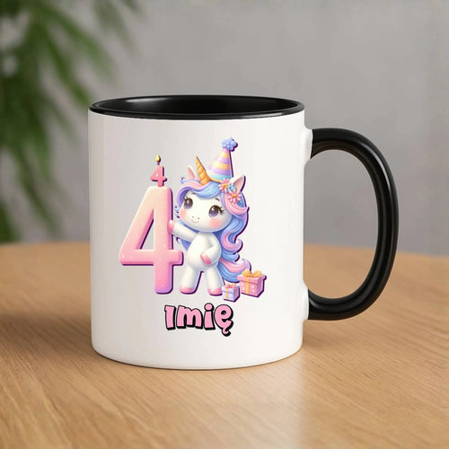 Jednorożec | Kubek na 4. urodziny dla dziewczynki U48 - StoryCups.pl