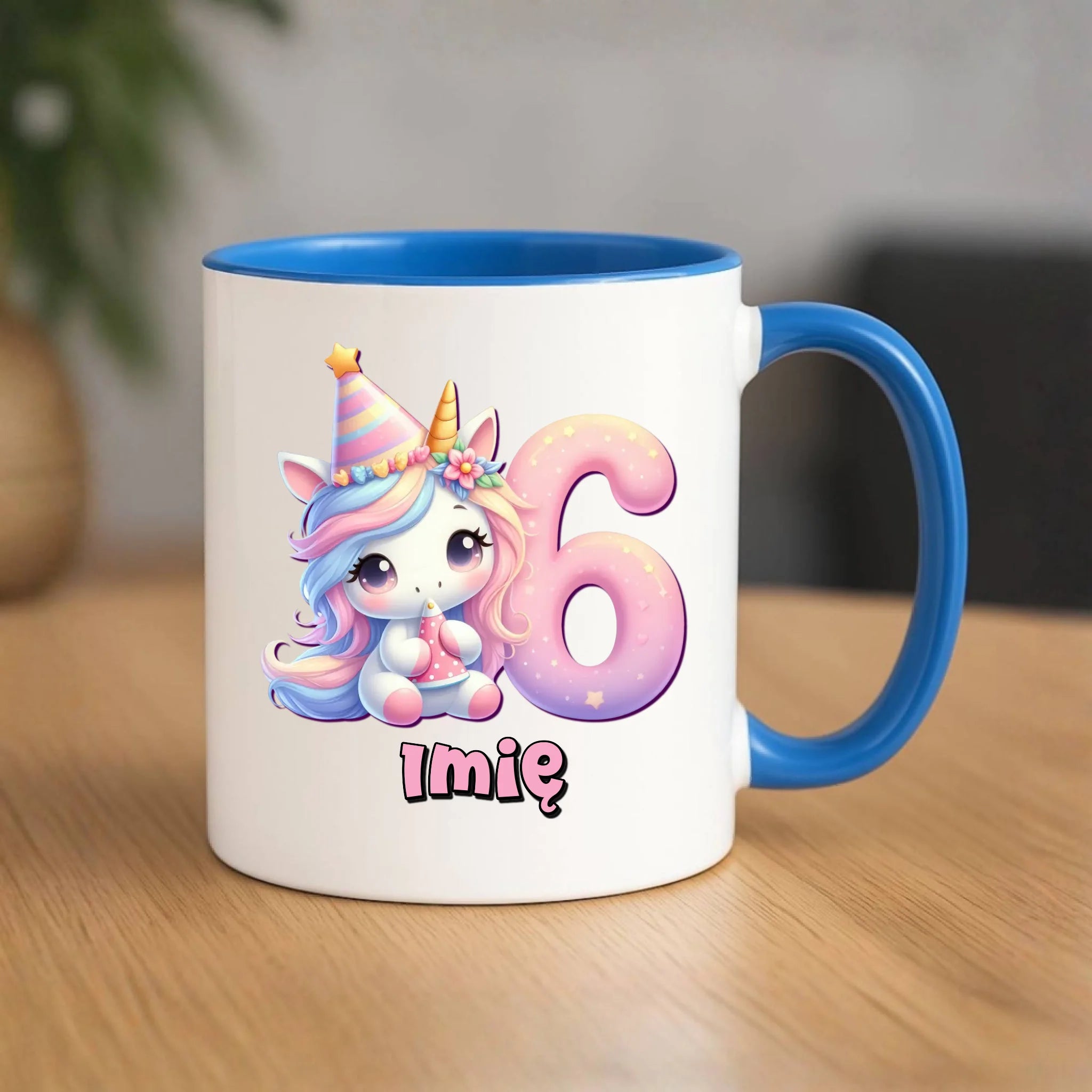 Jednorożec | Kubek na 6. urodziny dla dziewczynki U50 - StoryCups.pl