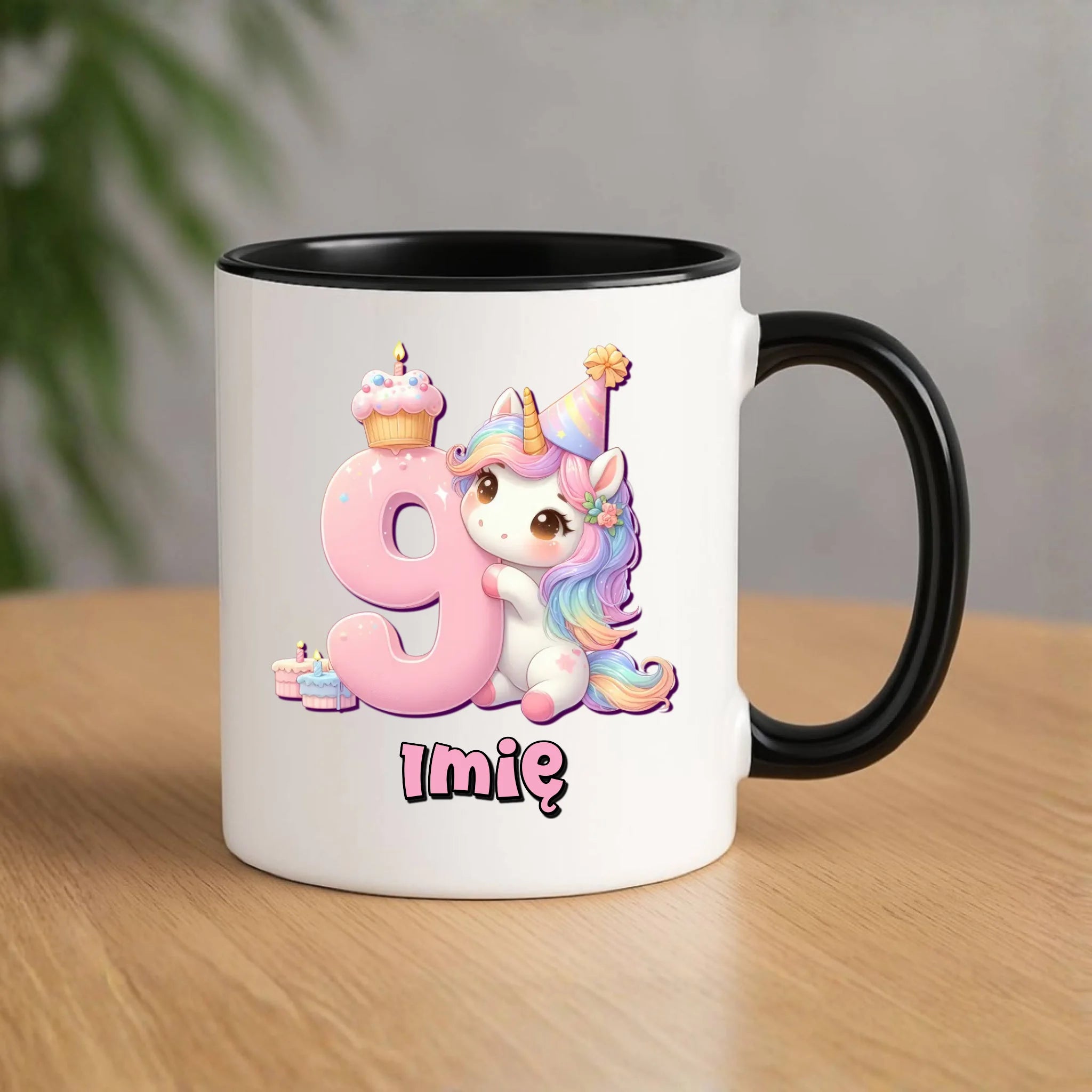 Jednorożec | Kubek na 9. urodziny dla dziewczynki U53 - StoryCups.pl