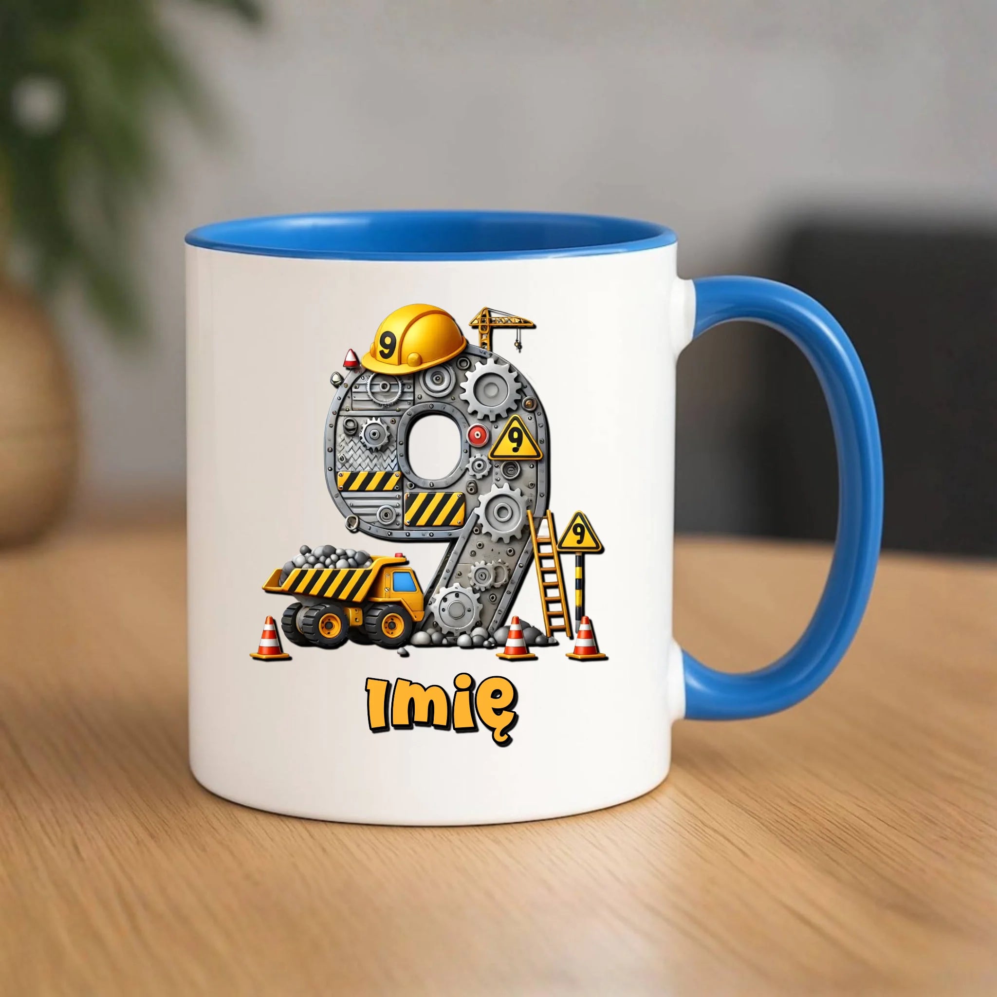 Koparka, konstrukcja | Kubek na 9. urodziny dla chłopca U43 - StoryCups.pl