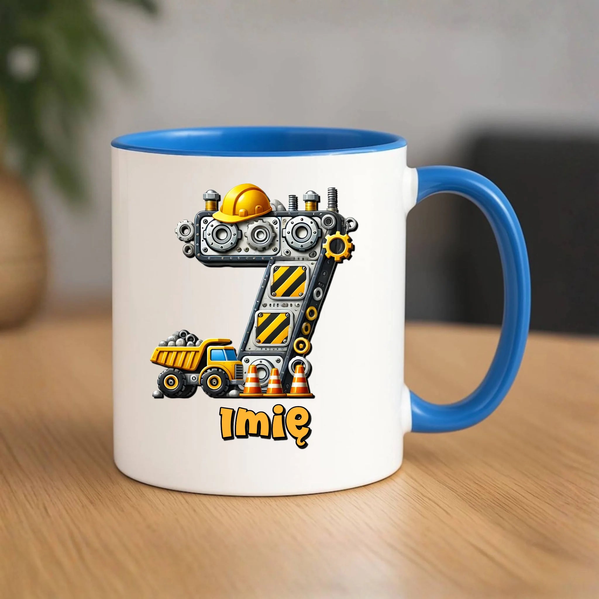 Koparka, konstrukcja | Kubek na 7. urodziny dla chłopca U41 - StoryCups.pl