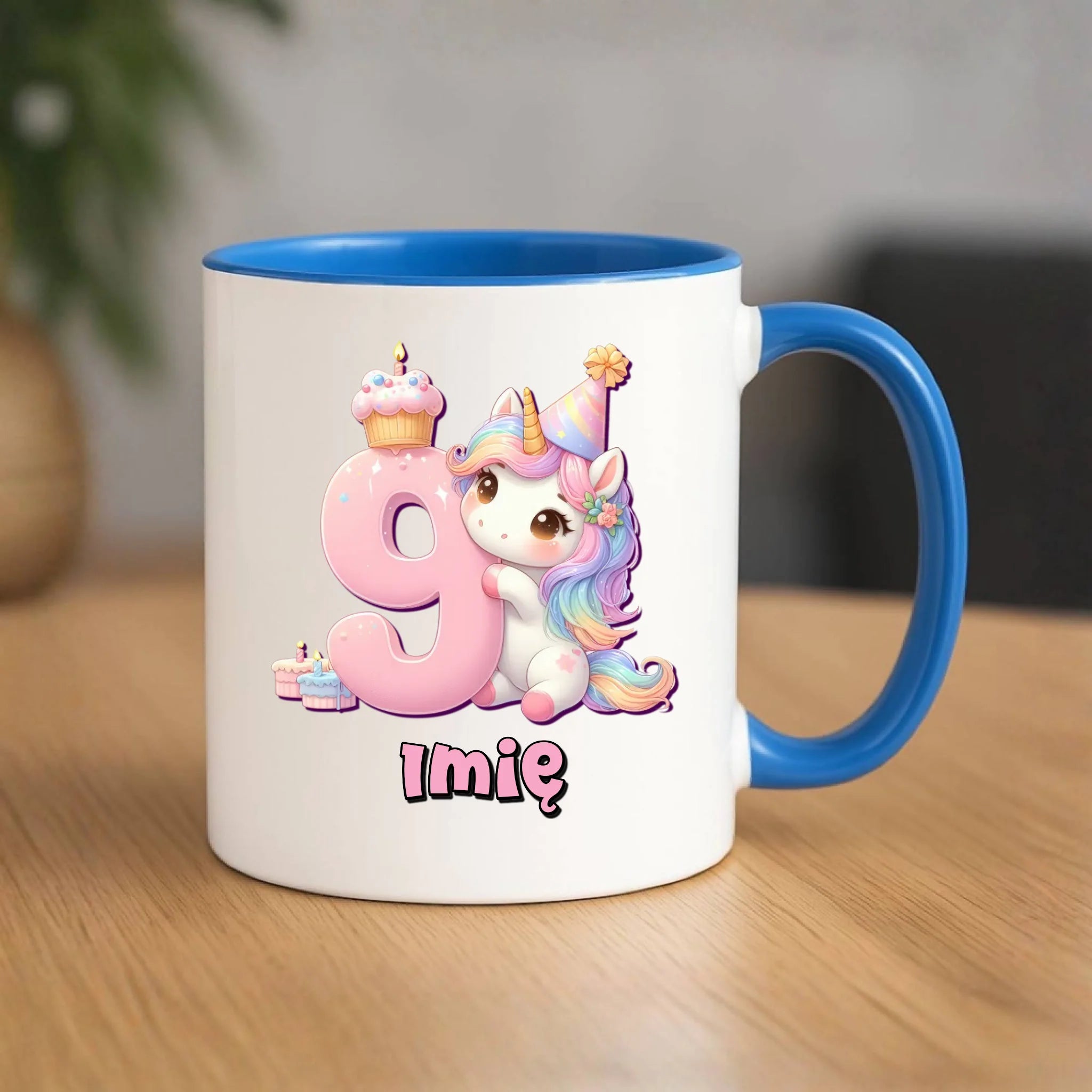 Jednorożec | Kubek na 9. urodziny dla dziewczynki U53 - StoryCups.pl