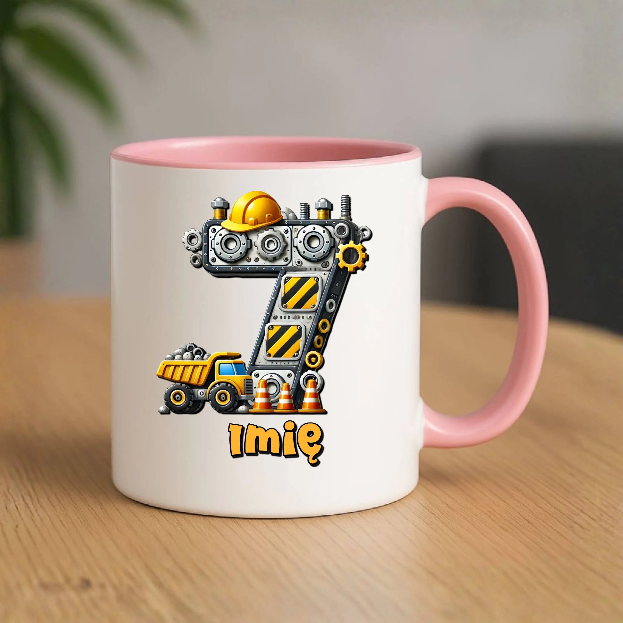 Koparka, konstrukcja | Kubek na 7. urodziny dla chłopca U41 - StoryCups.pl