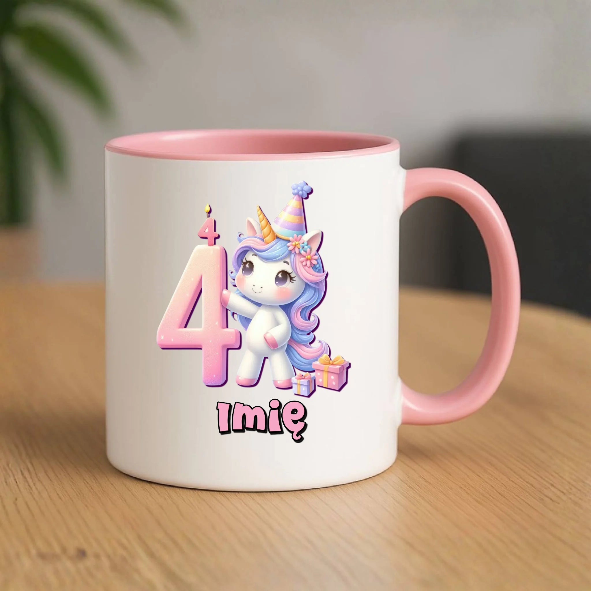 Jednorożec | Kubek na 4. urodziny dla dziewczynki U48 - StoryCups.pl