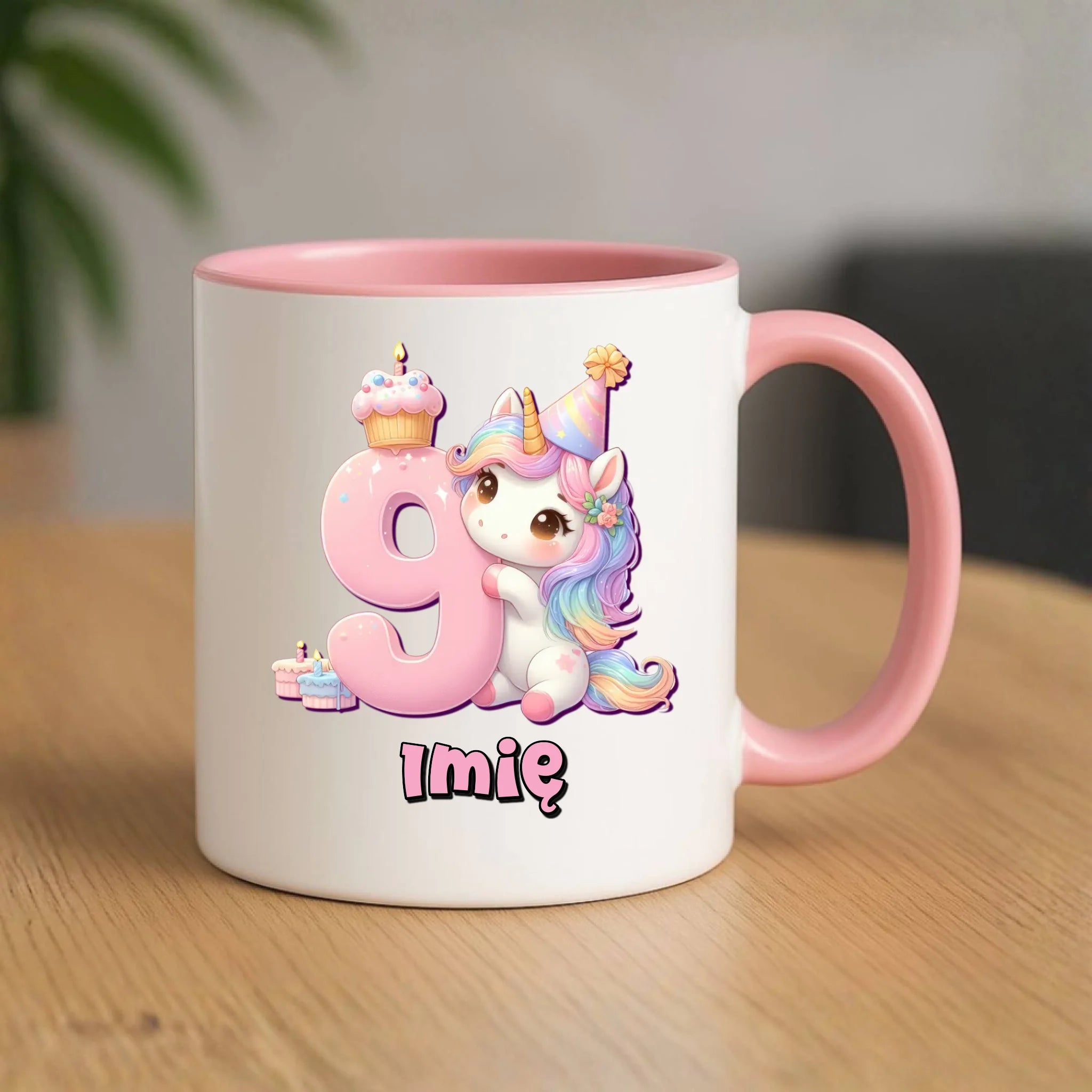Jednorożec | Kubek na 9. urodziny dla dziewczynki U53 - StoryCups.pl