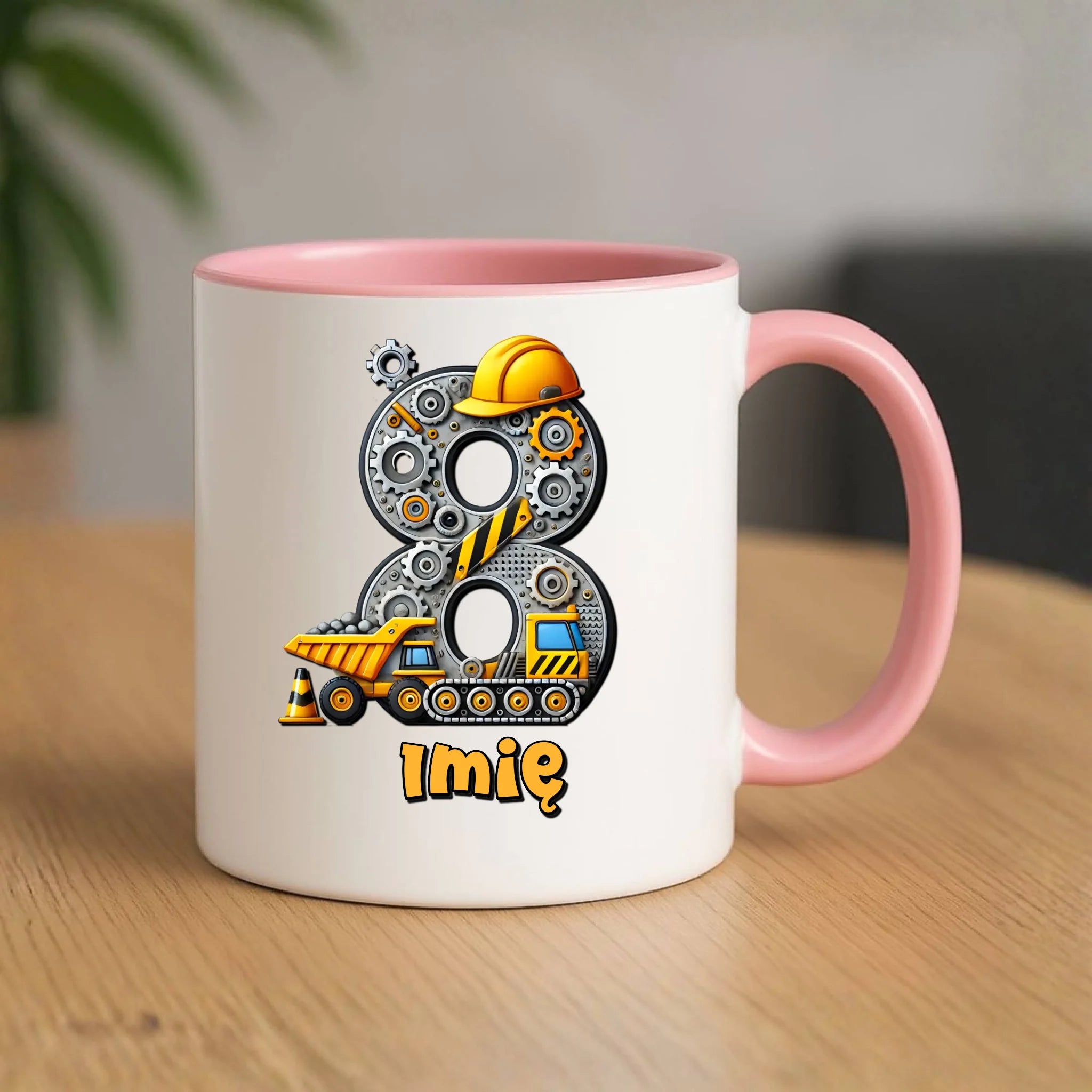 Koparka, konstrukcja | Kubek na 8. urodziny dla chłopca U42 - StoryCups.pl