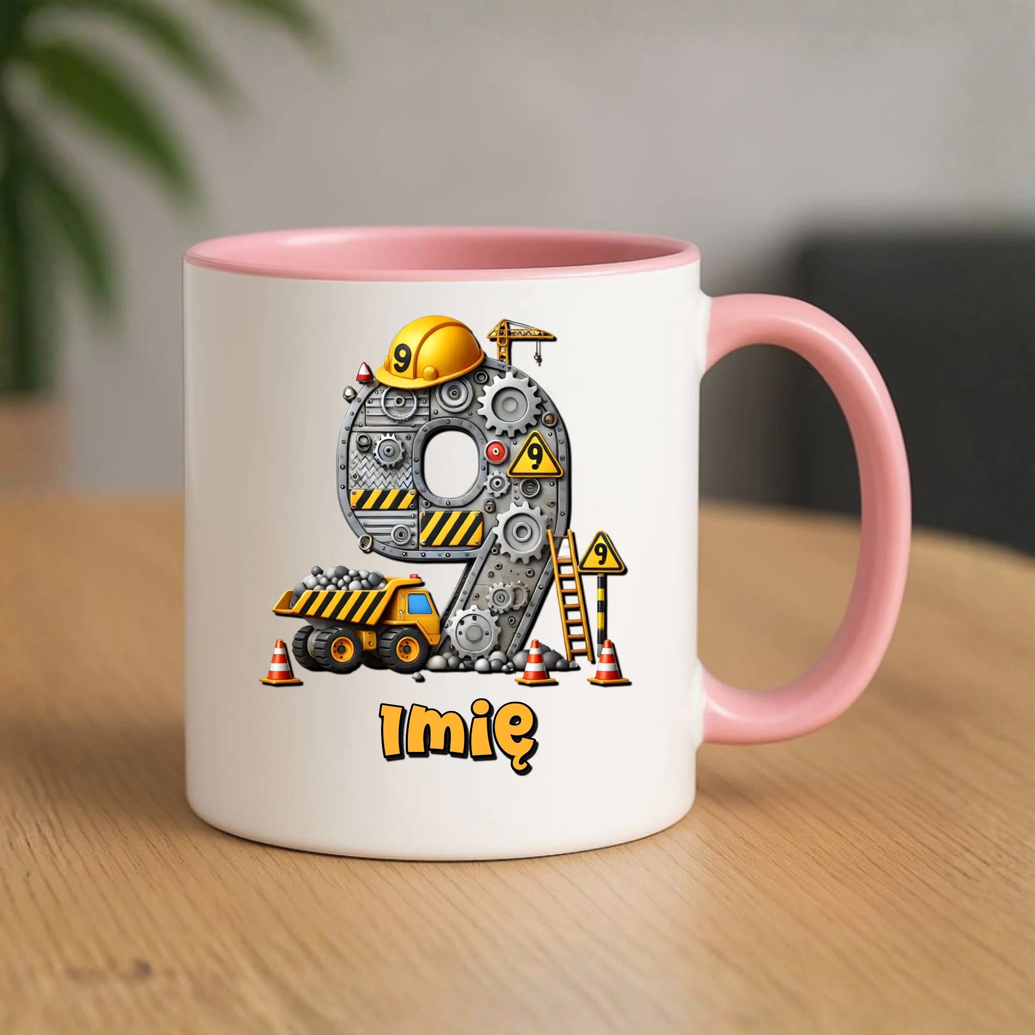 Koparka, konstrukcja | Kubek na 9. urodziny dla chłopca U43 - StoryCups.pl