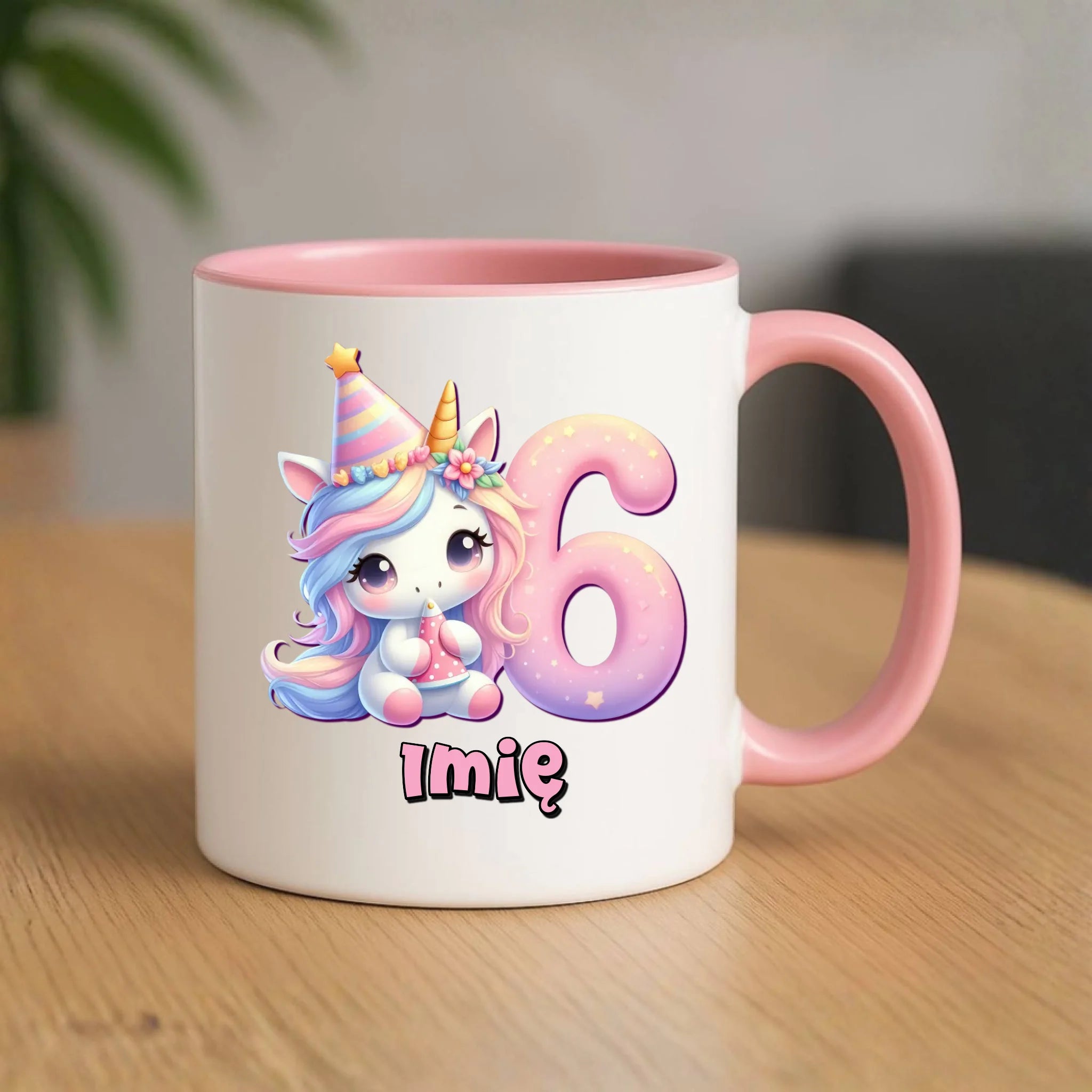 Jednorożec | Kubek na 6. urodziny dla dziewczynki U50 - StoryCups.pl