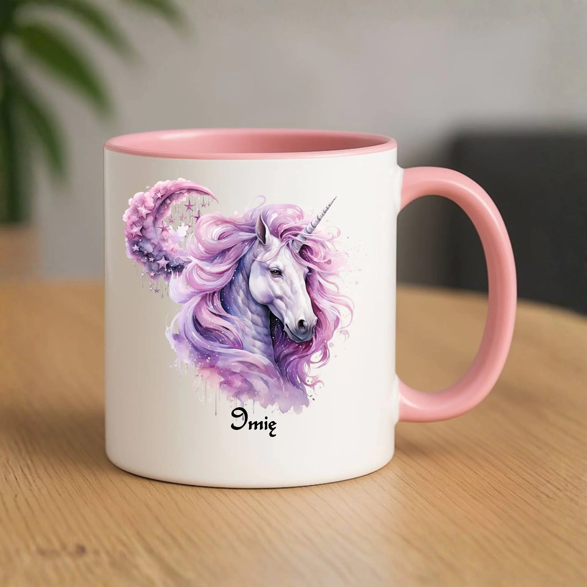 Różowy jednorożec | Personalizowany kubek DD15