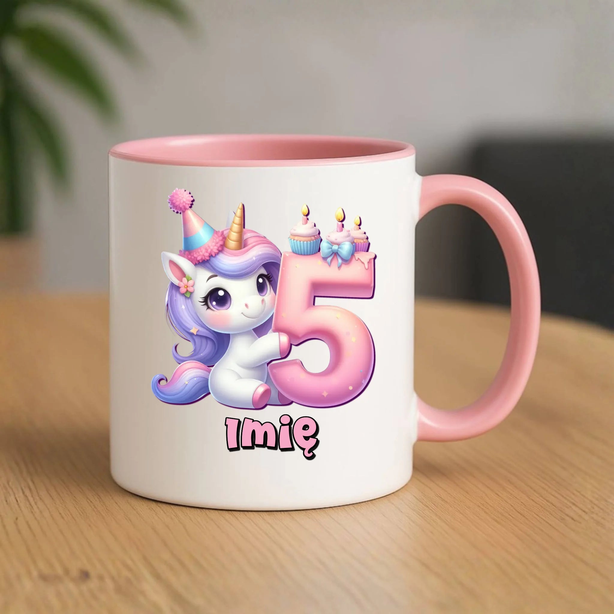 Jednorożec | Kubek na 5. urodziny dla dziewczynki U49 - StoryCups.pl