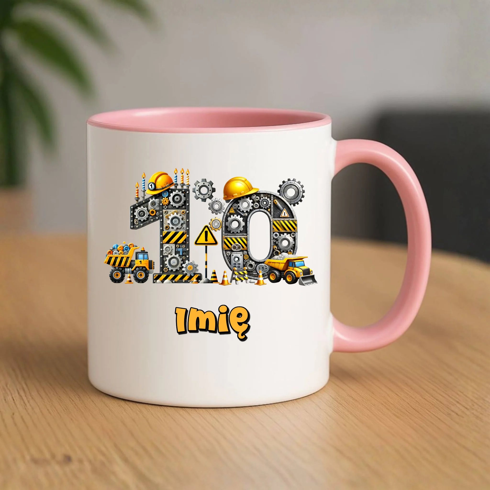 Koparka, konstrukcja | Kubek na 10. urodziny dla chłopca U44 - StoryCups.pl