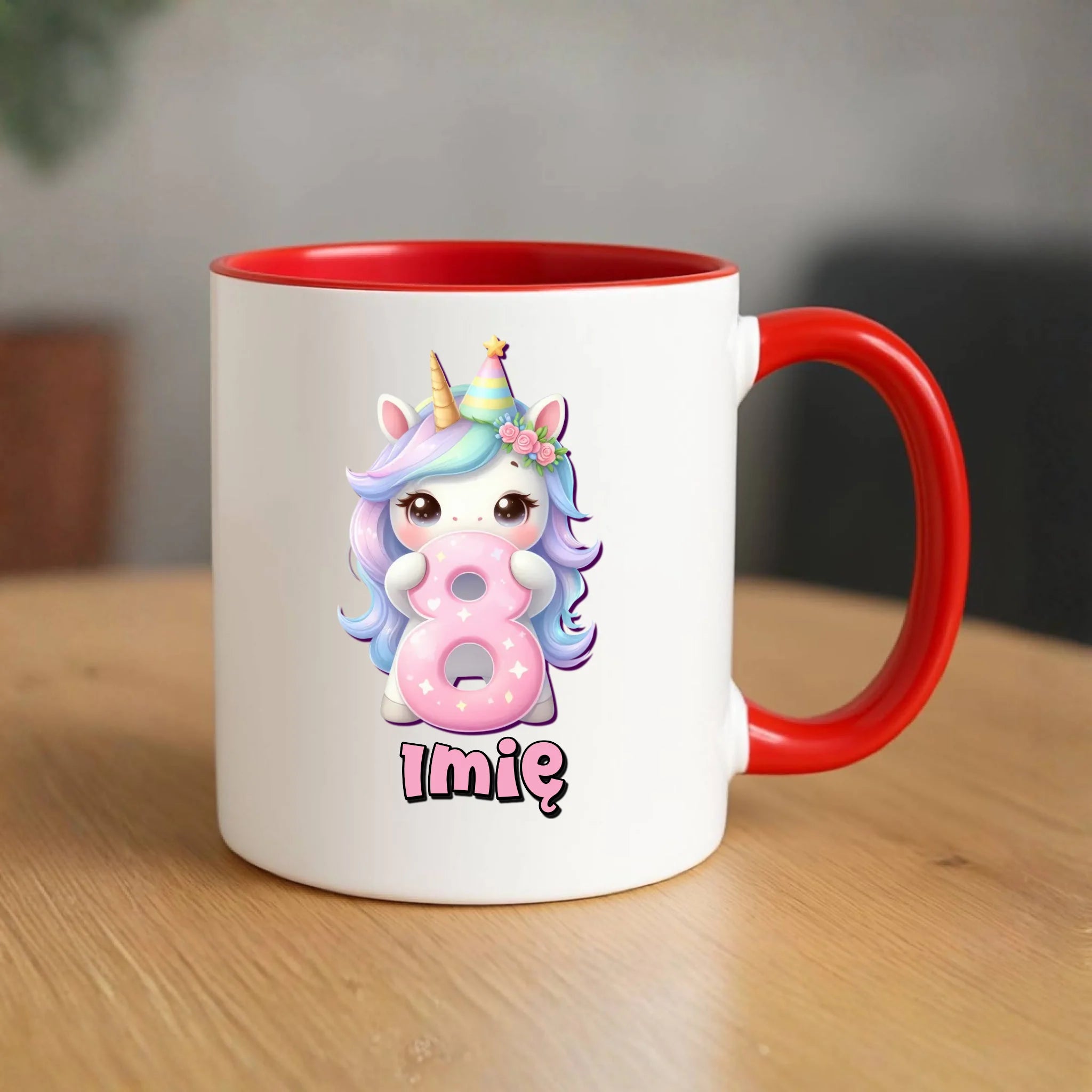 Jednorożec | Kubek na 8. urodziny dla dziewczynki U52 - StoryCups.pl