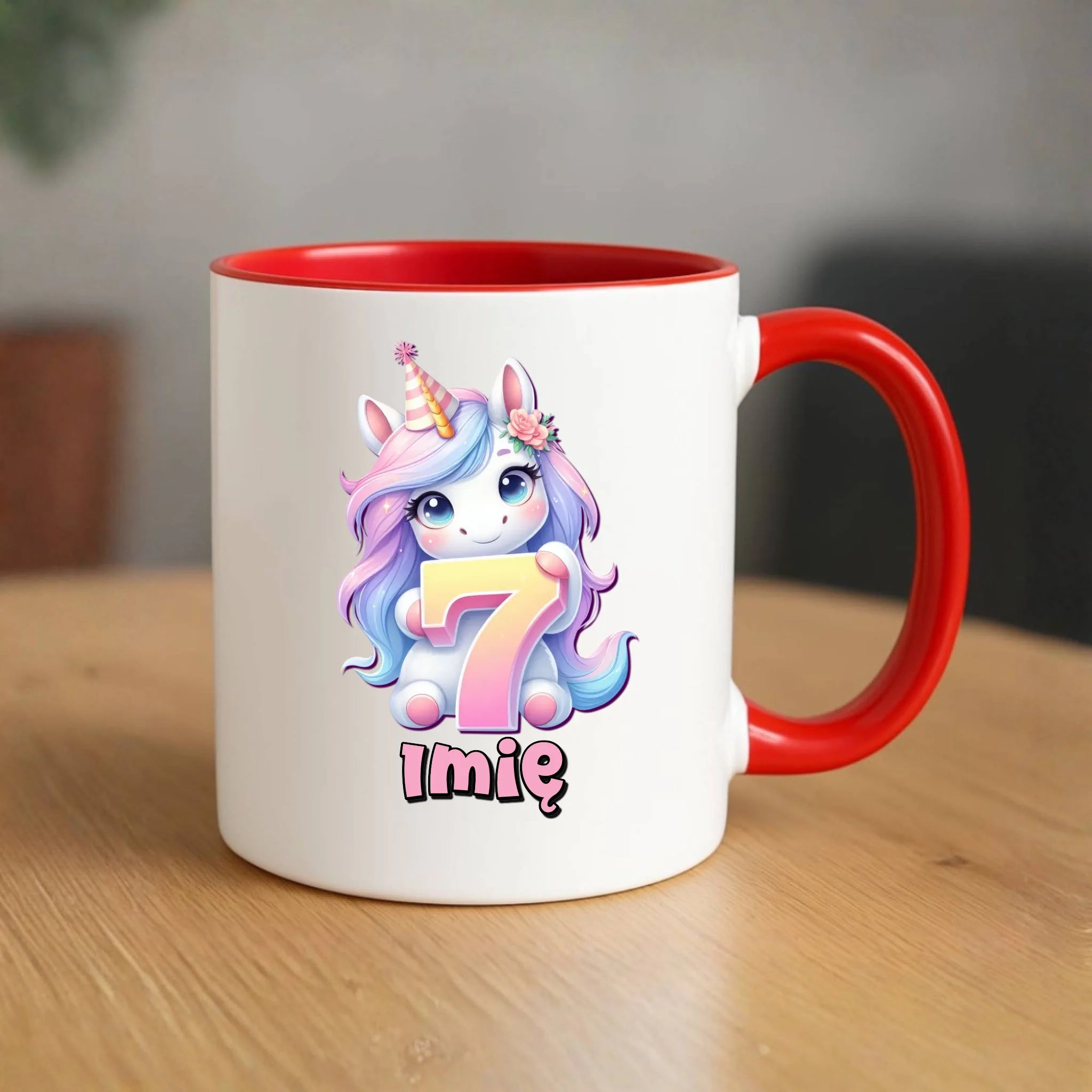Jednorożec | Kubek na 7. urodziny dla dziewczynki U51 - StoryCups.pl