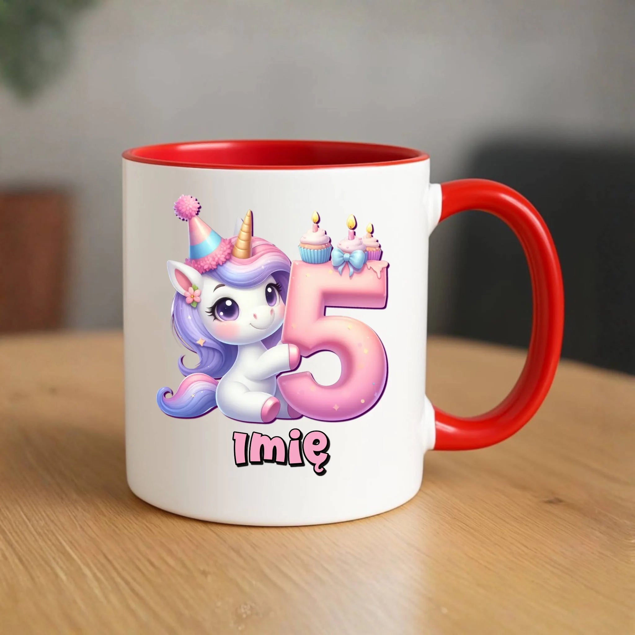 Jednorożec | Kubek na 5. urodziny dla dziewczynki U49 - StoryCups.pl