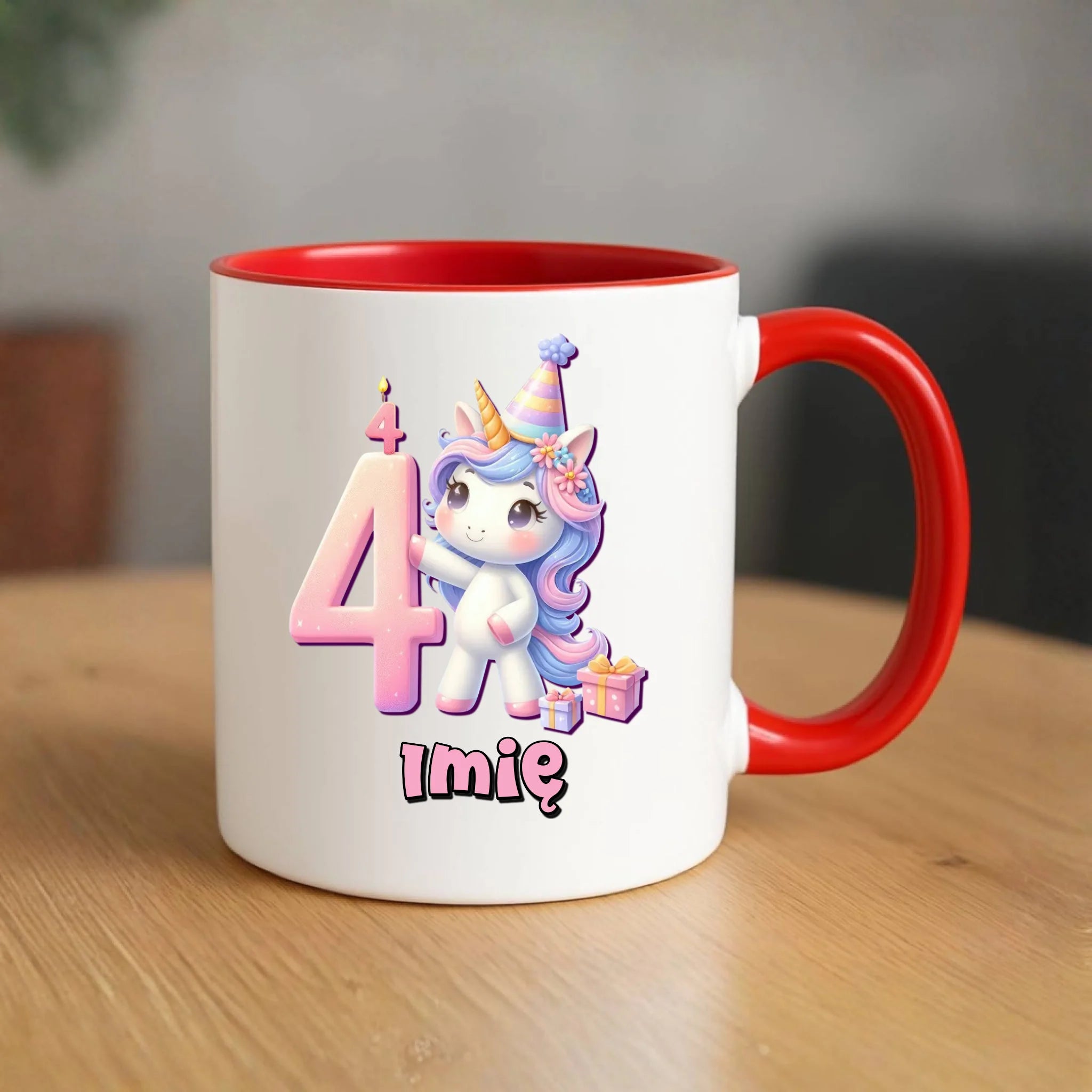 Jednorożec | Kubek na 4. urodziny dla dziewczynki U48 - StoryCups.pl