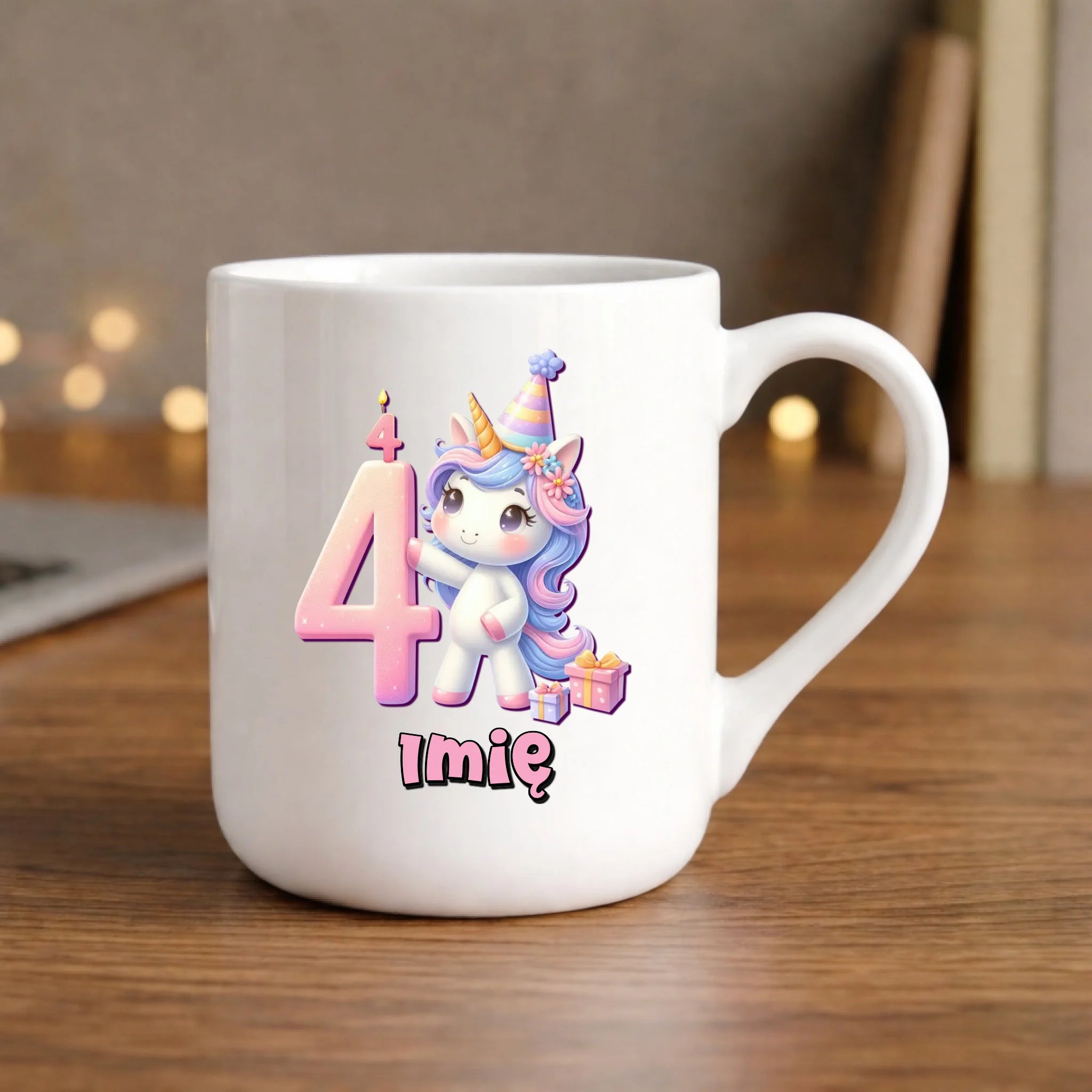 Jednorożec | Kubek na 4. urodziny dla dziewczynki U48 - StoryCups.pl