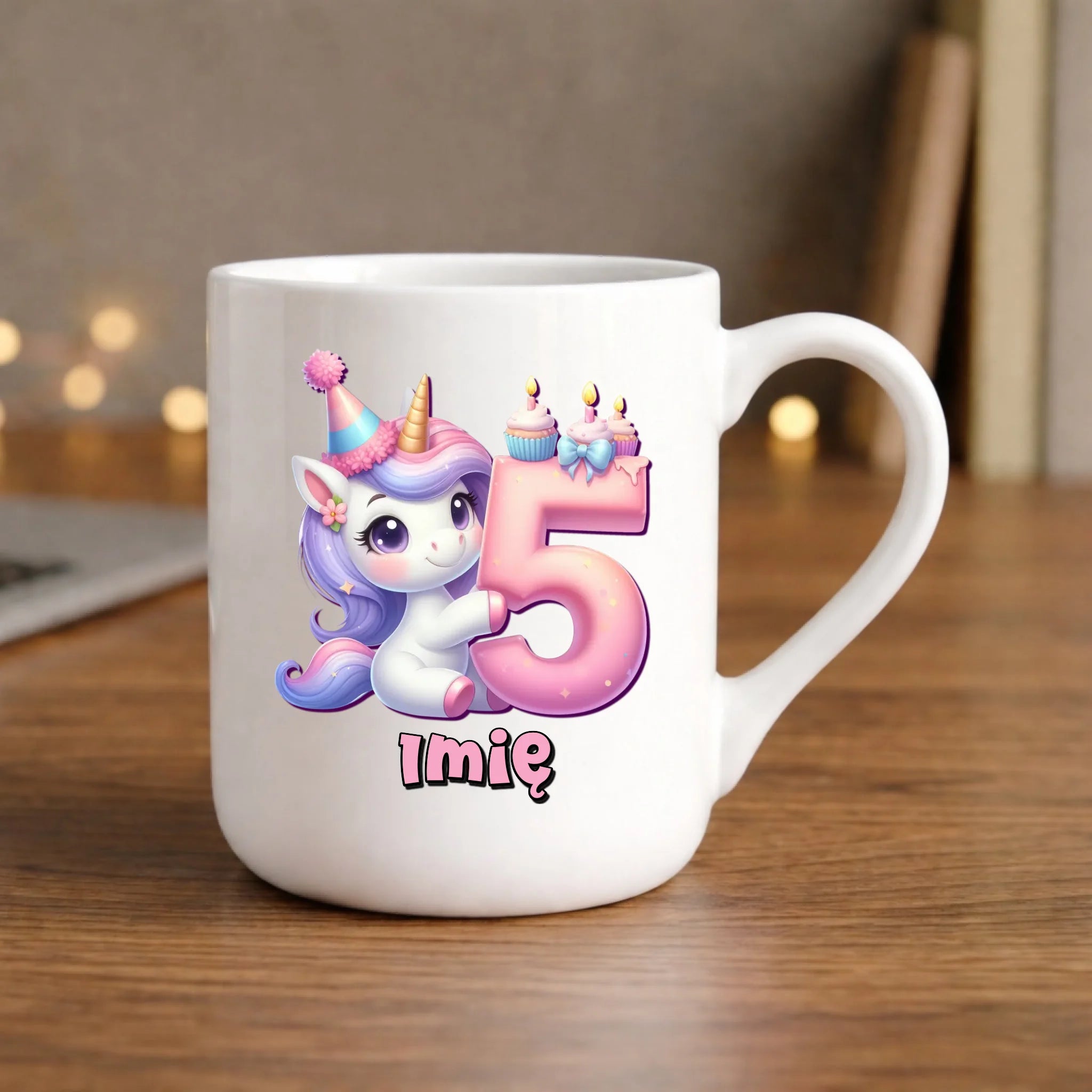 Jednorożec | Kubek na 5. urodziny dla dziewczynki U49 - StoryCups.pl