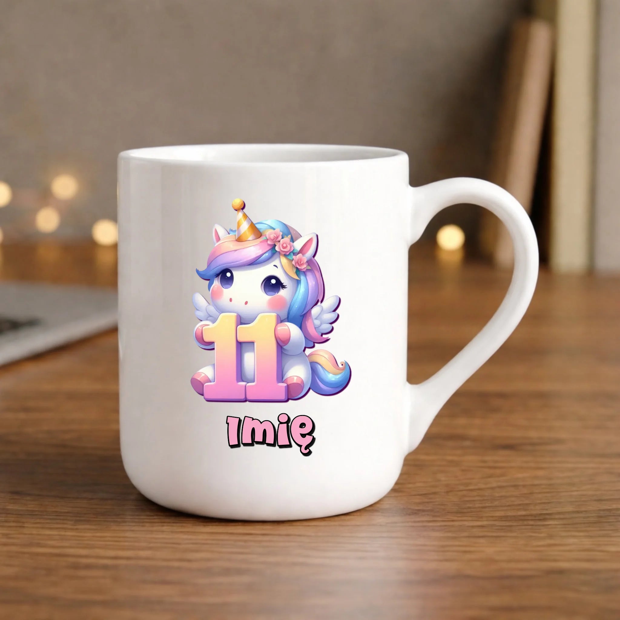Jednorożec | Kubek na 11. urodziny dla dziewczynki U55 - StoryCups.pl