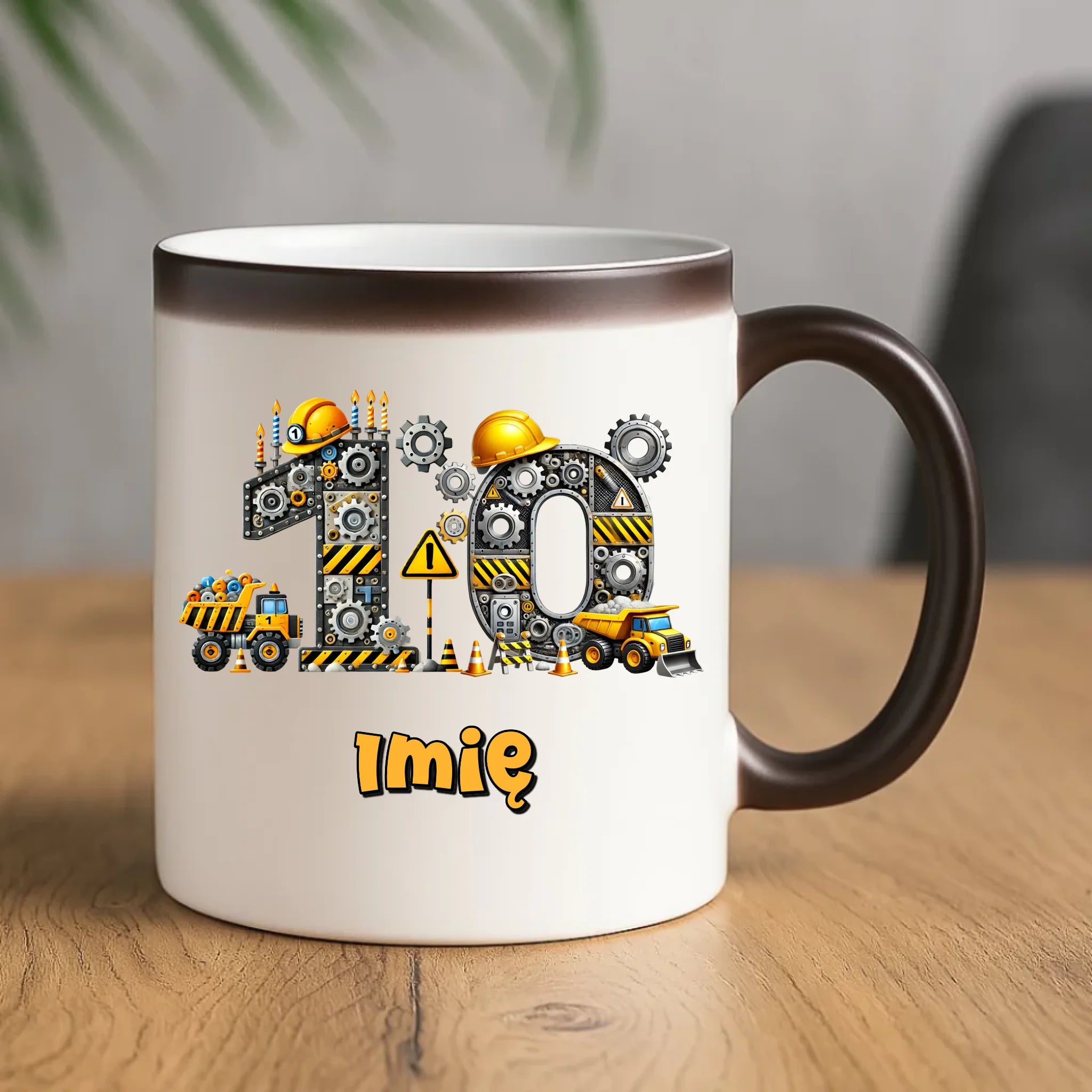 Koparka, konstrukcja | Kubek na 10. urodziny dla chłopca U44 - StoryCups.pl
