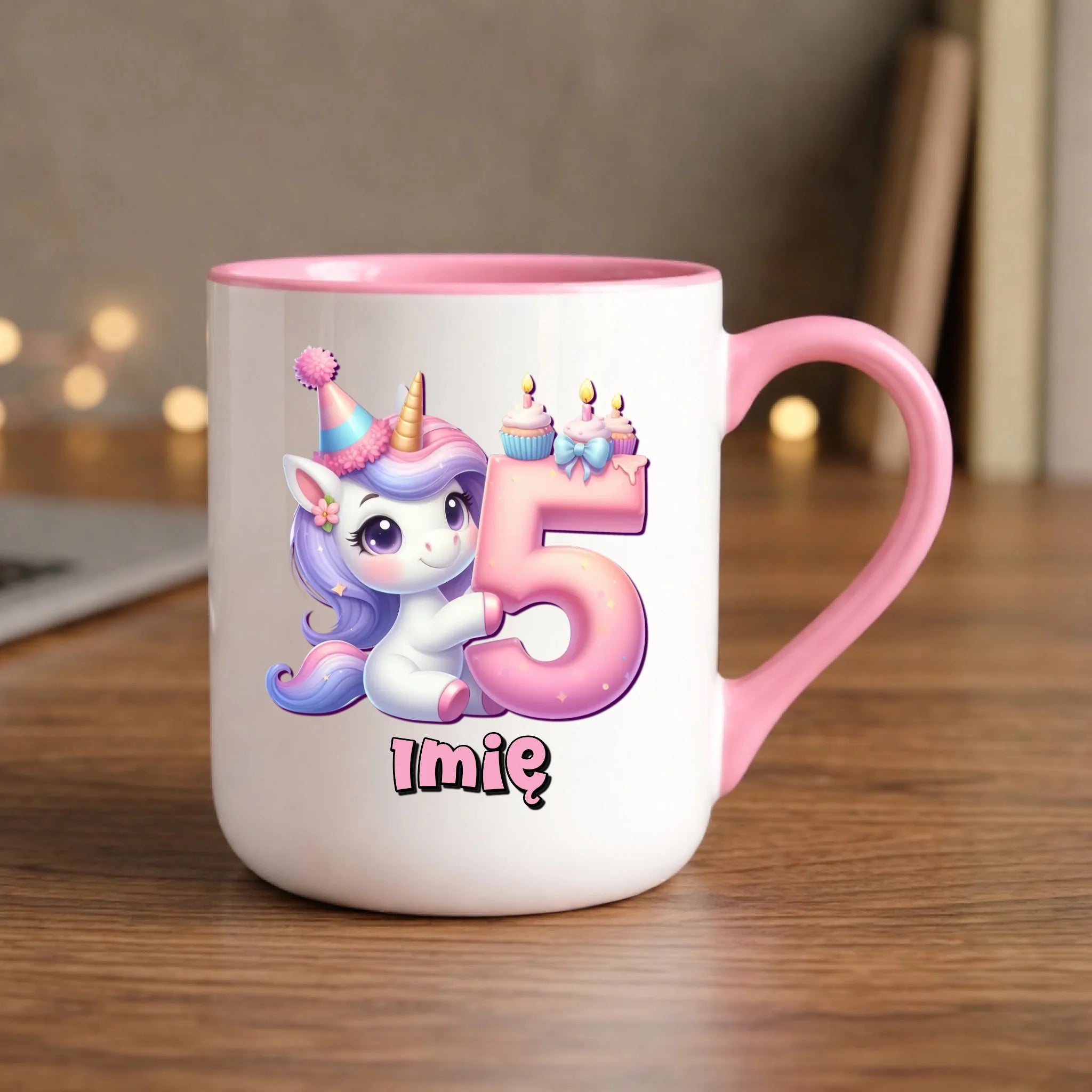 Jednorożec | Kubek na 5. urodziny dla dziewczynki U49 - StoryCups.pl