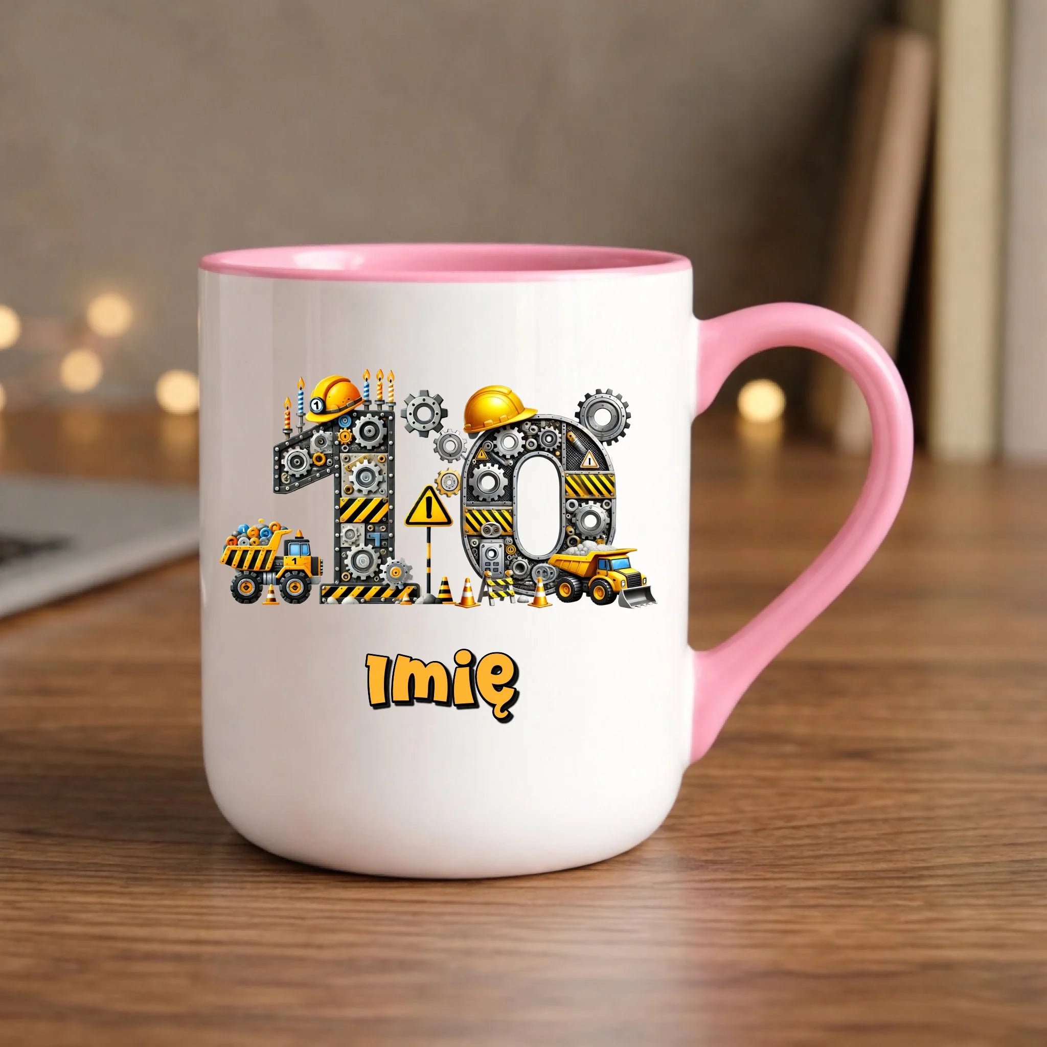 Koparka, konstrukcja | Kubek na 10. urodziny dla chłopca U44 - StoryCups.pl