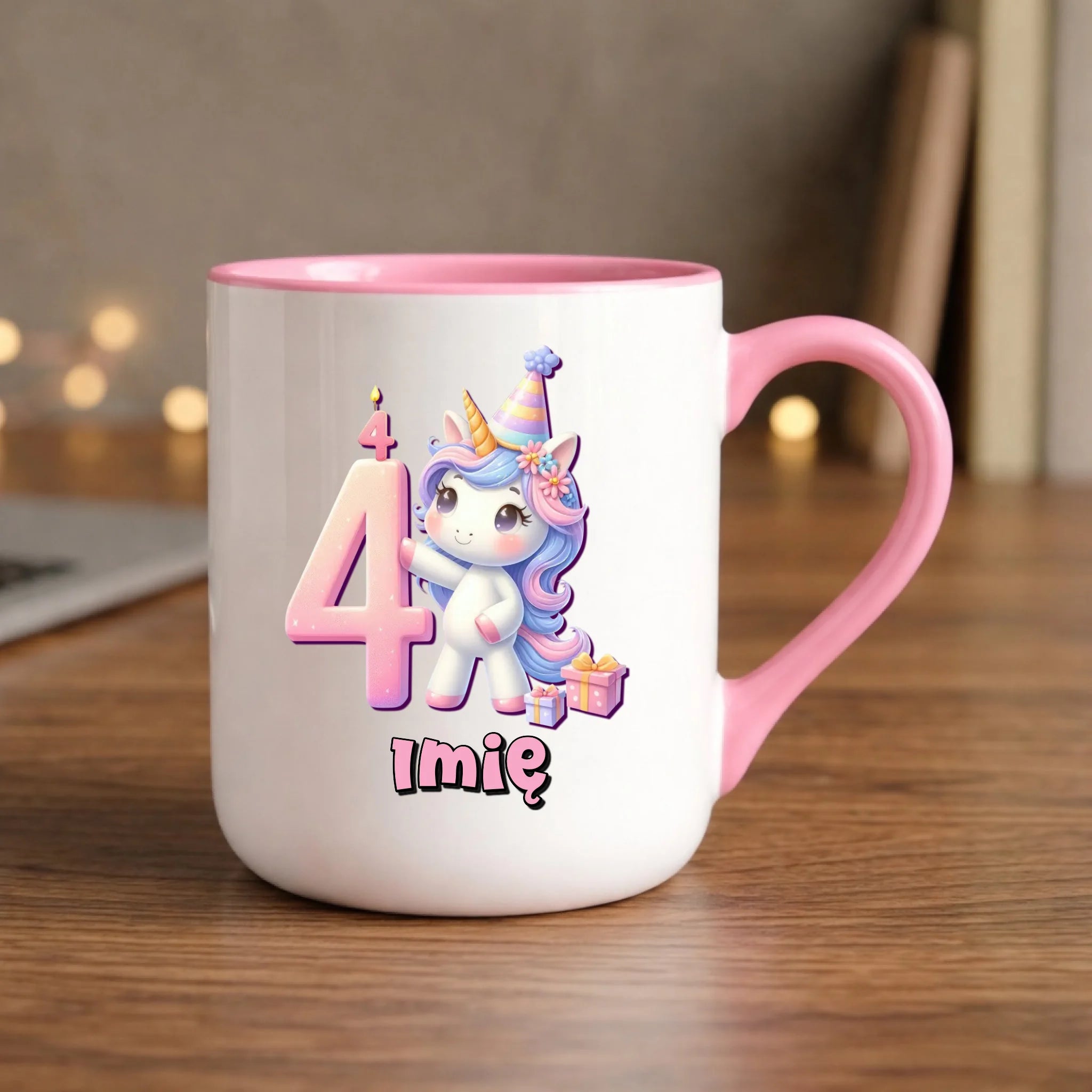 Jednorożec | Kubek na 4. urodziny dla dziewczynki U48 - StoryCups.pl