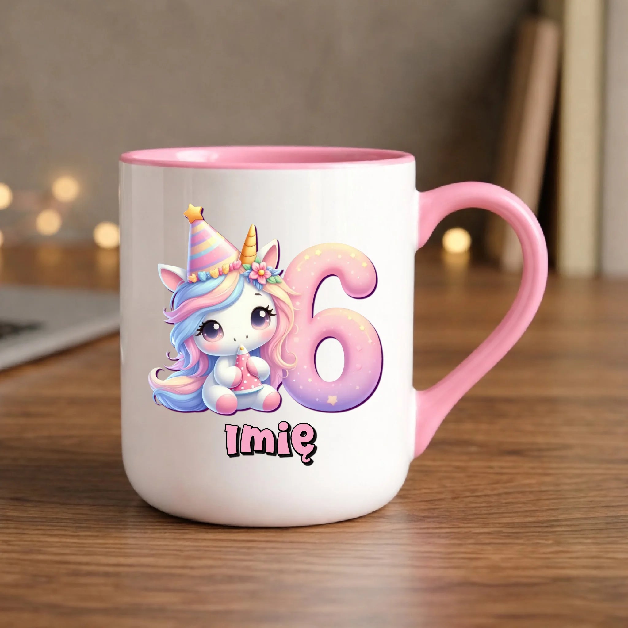 Jednorożec | Kubek na 6. urodziny dla dziewczynki U50 - StoryCups.pl