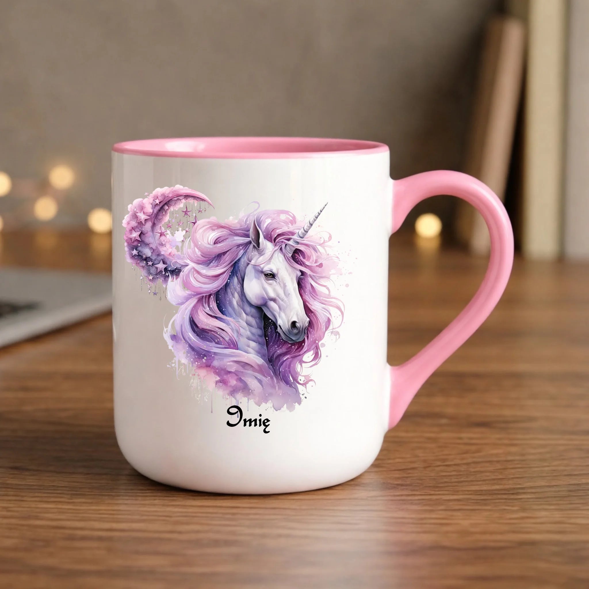 Różowy jednorożec | Personalizowany kubek DD15