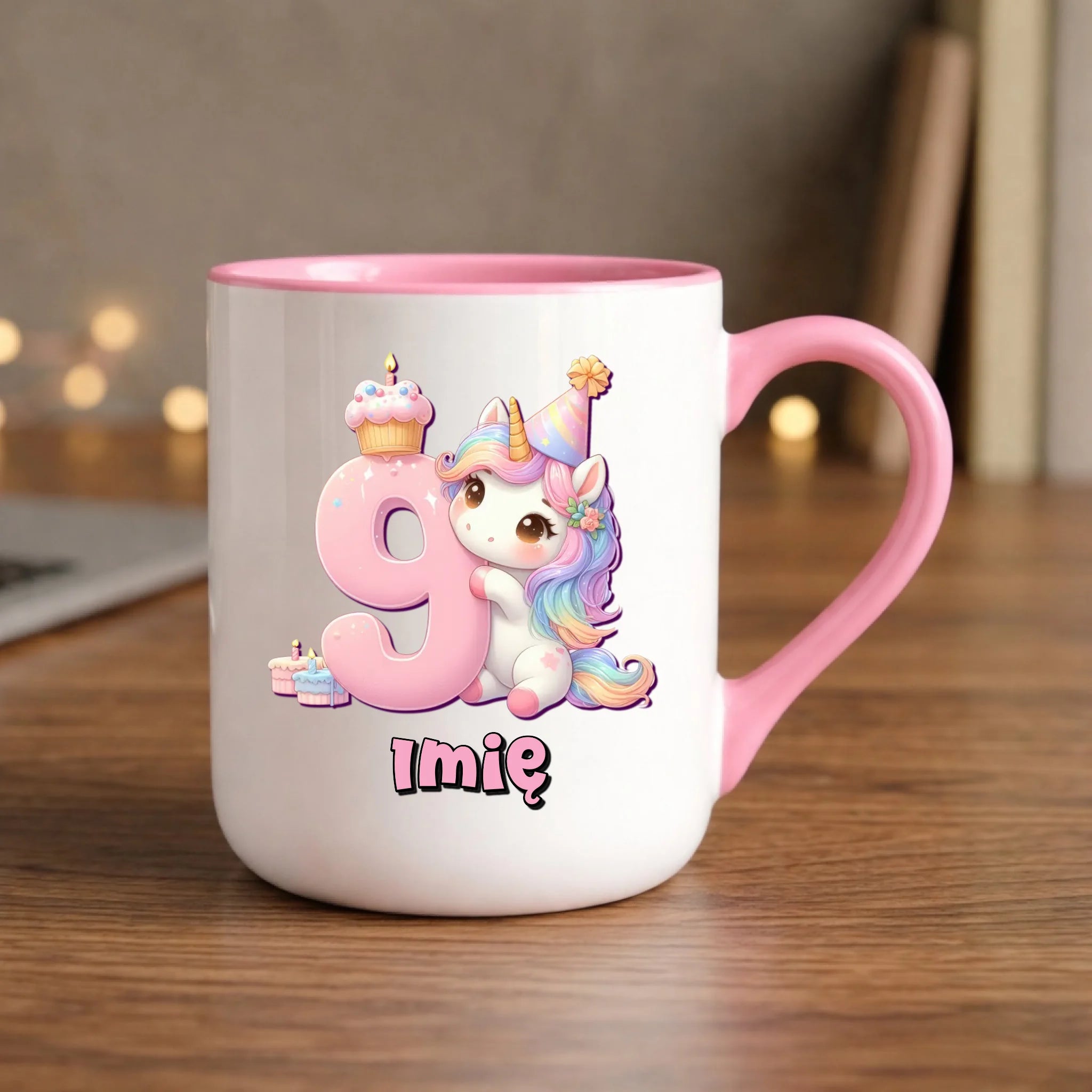 Jednorożec | Kubek na 9. urodziny dla dziewczynki U53 - StoryCups.pl