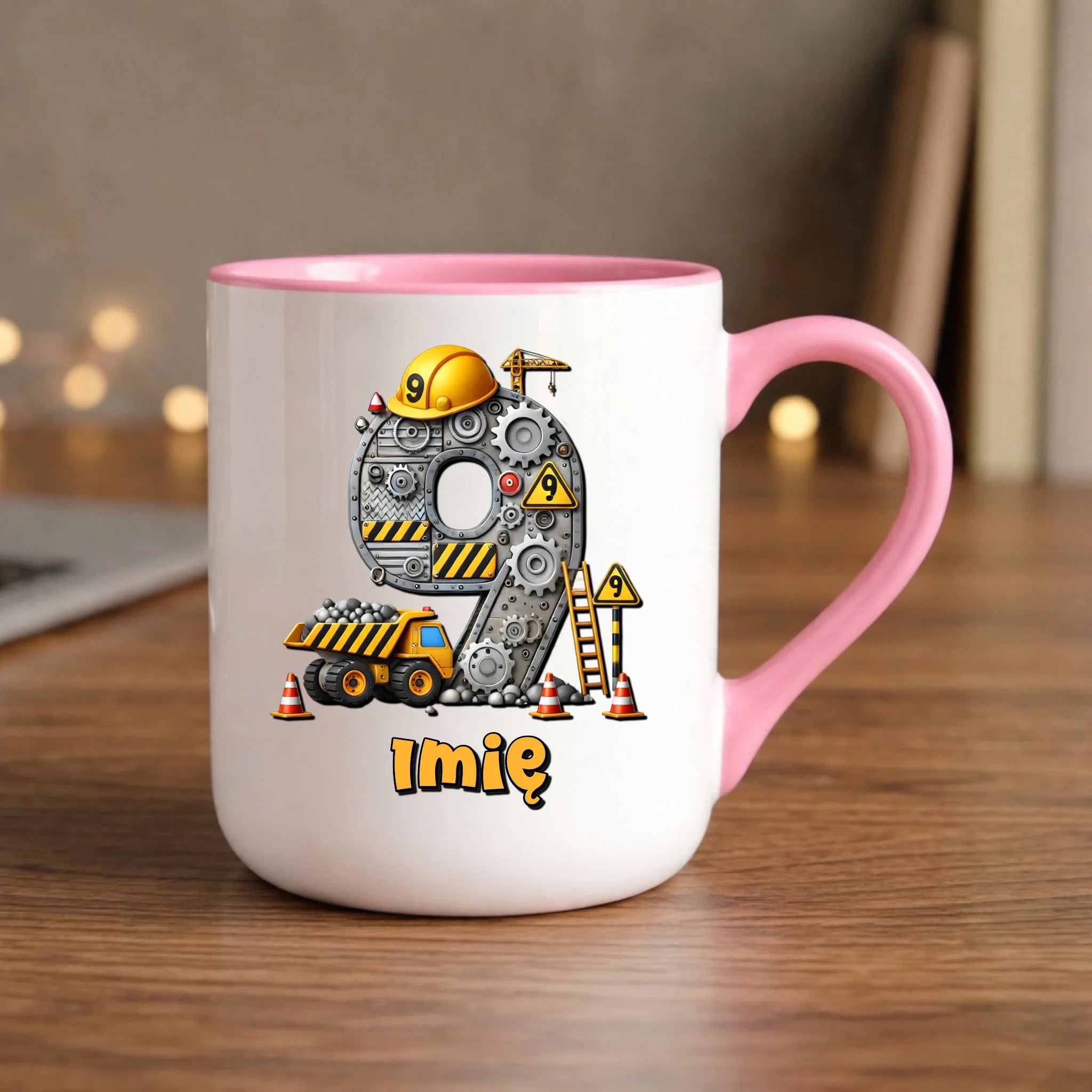 Koparka, konstrukcja | Kubek na 9. urodziny dla chłopca U43 - StoryCups.pl
