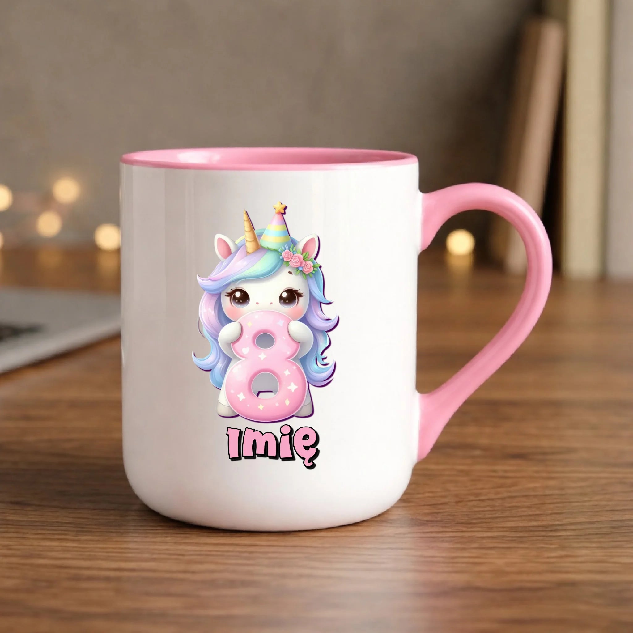 Jednorożec | Kubek na 8. urodziny dla dziewczynki U52 - StoryCups.pl