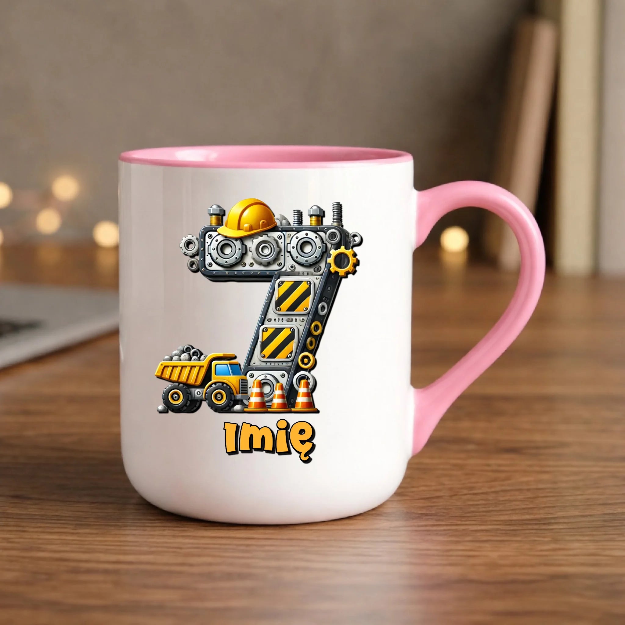 Koparka, konstrukcja | Kubek na 7. urodziny dla chłopca U41 - StoryCups.pl