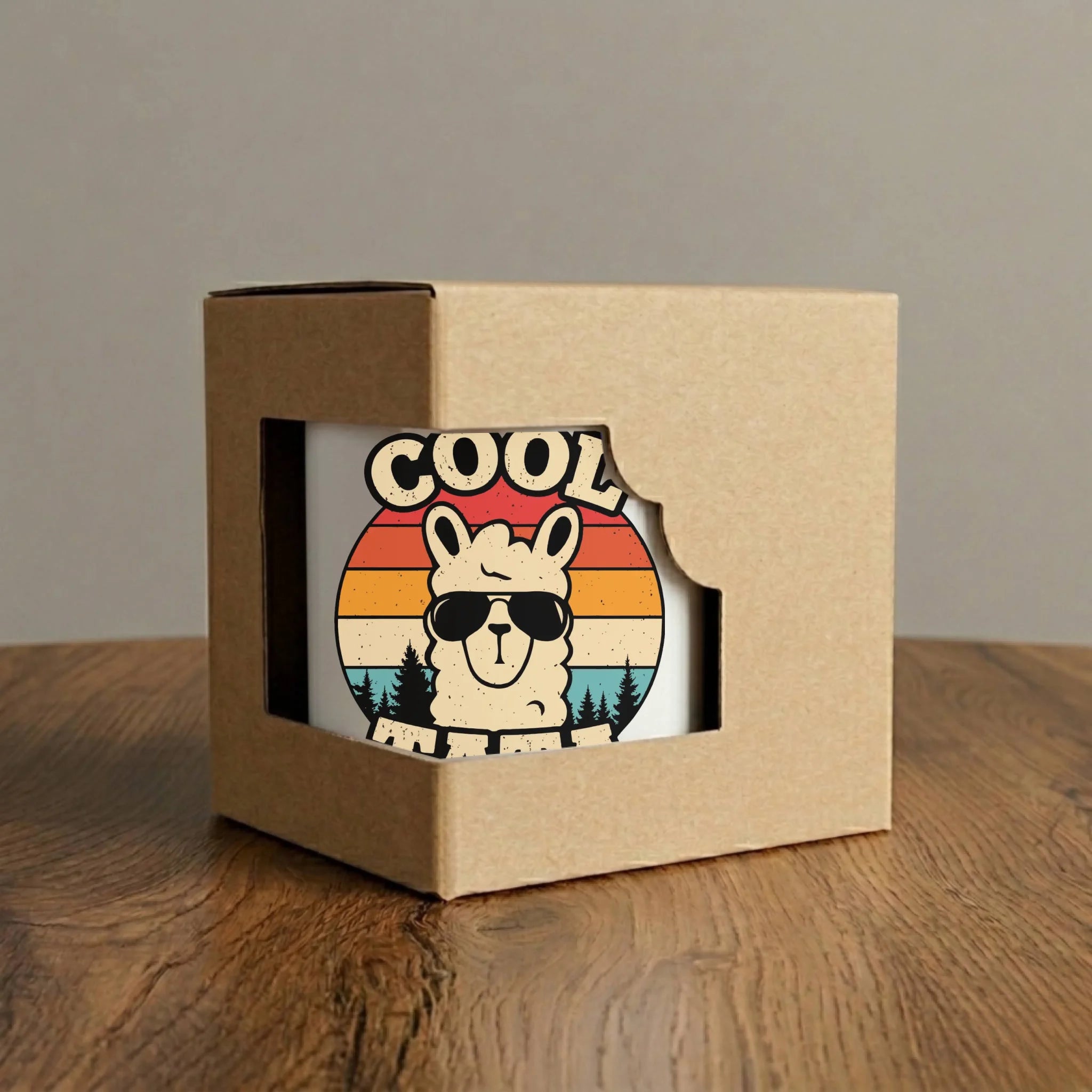 Kubek dla taty - Lama w okularach Cool tata DT04 - StoryCups.pl